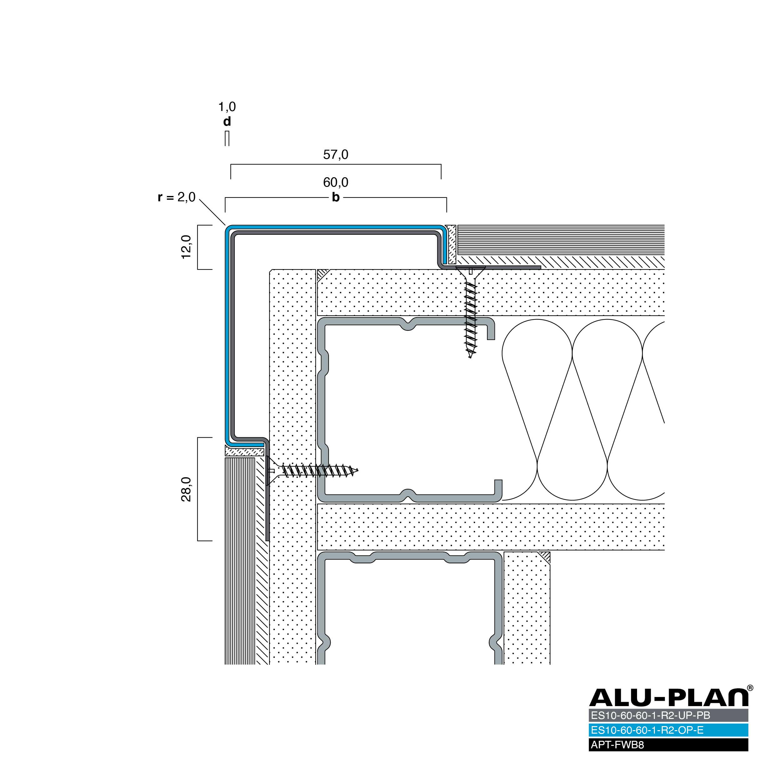 ALU-PLAN® Installation :: ES10-60-60-1-R2-UP-PB-ES10-60-60-1-R2-OP-E-APT-FWB8