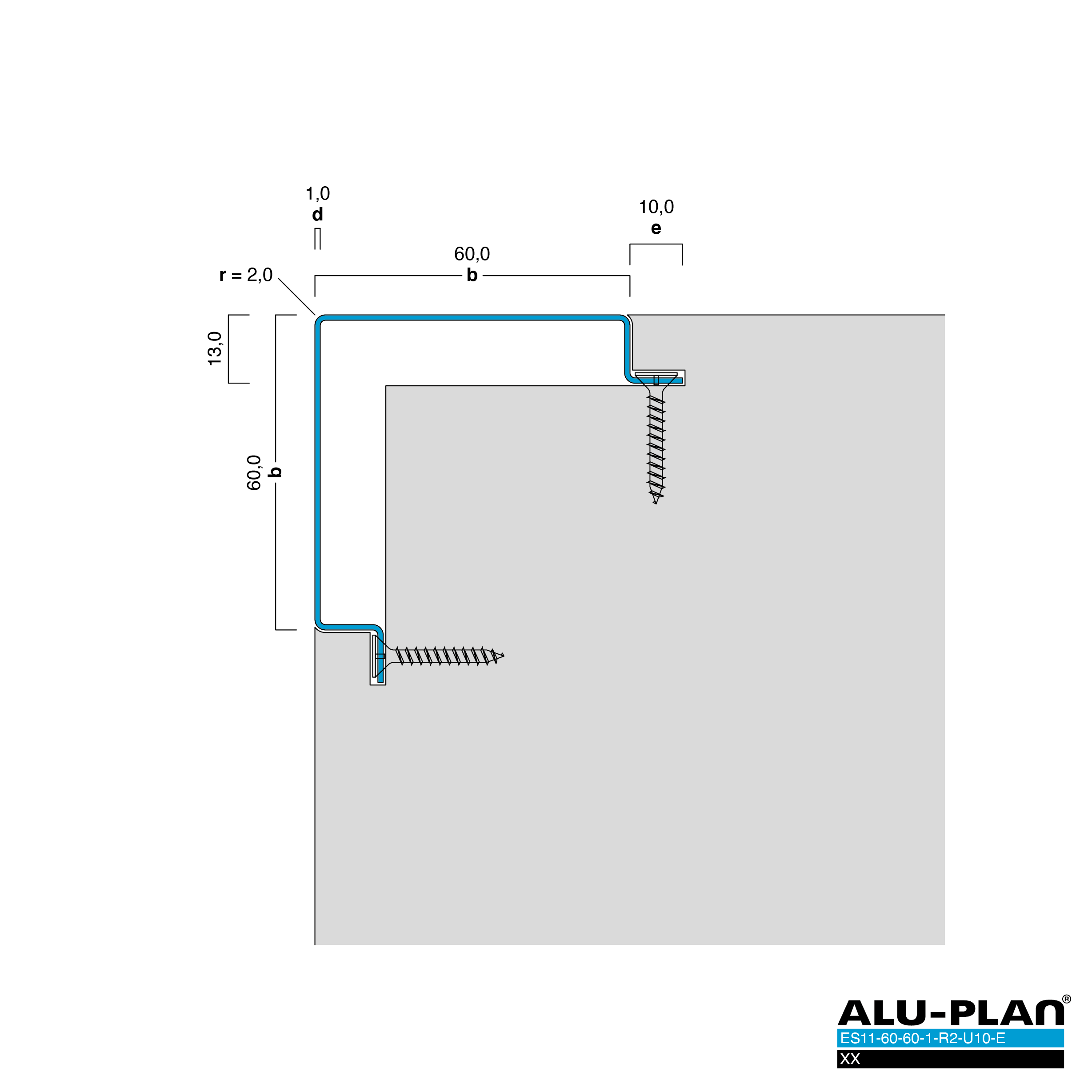 ALU-PLAN® Installation :: ES11-60-60-1-R2-U10-E-XX