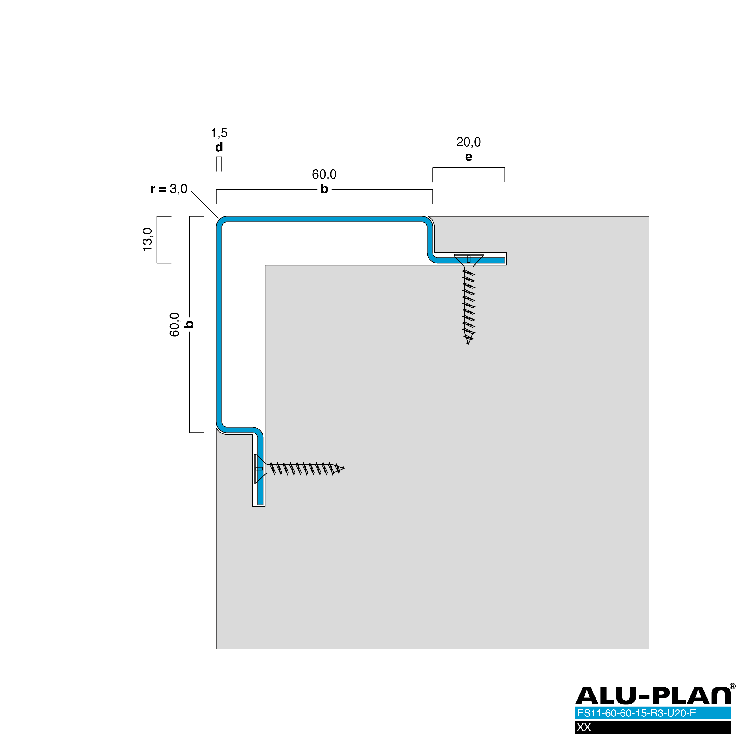 ALU-PLAN® Installation :: ES11-60-60-15-R3-U20-E-XX