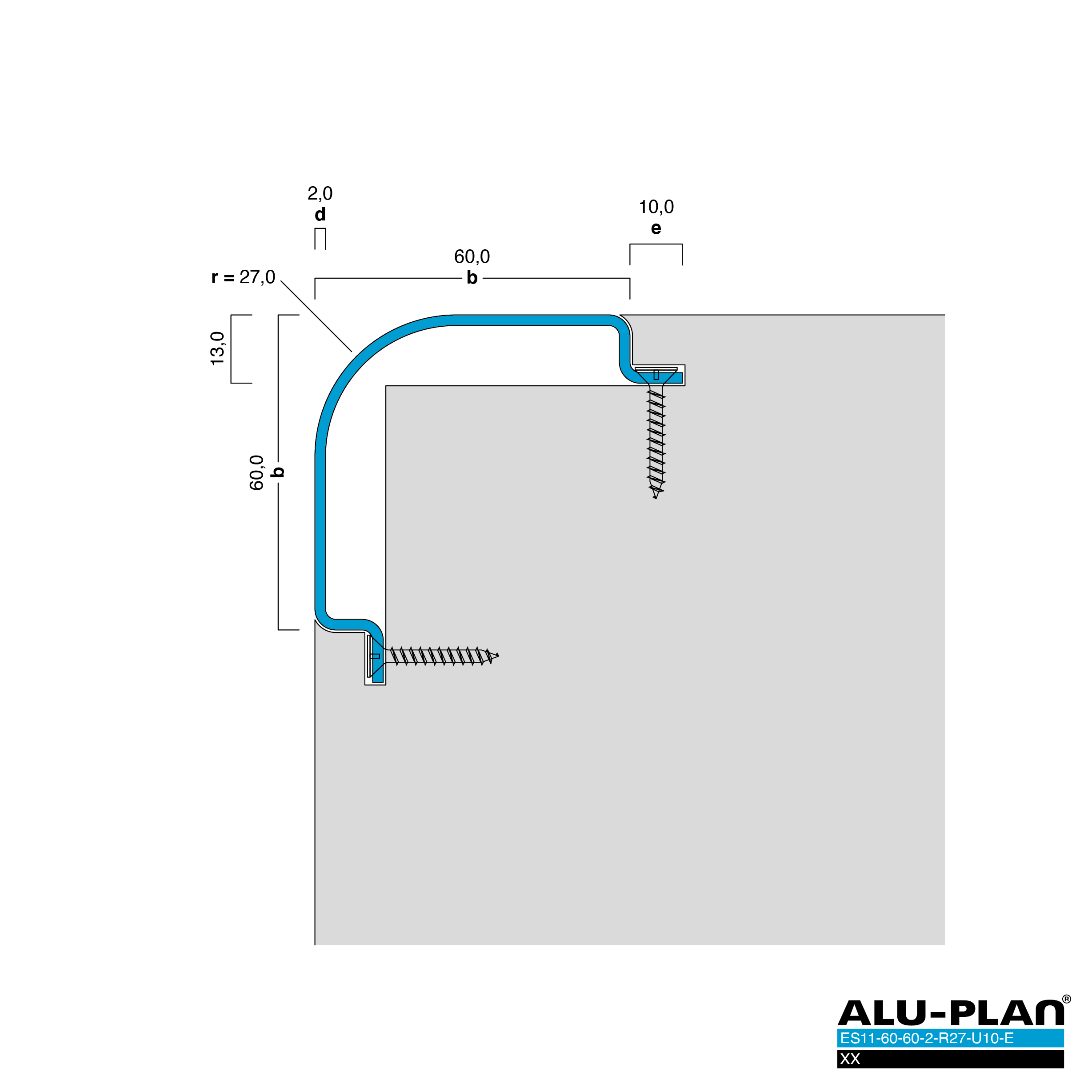 ALU-PLAN® Installation :: ES11-60-60-2-R27-U10-E-XX