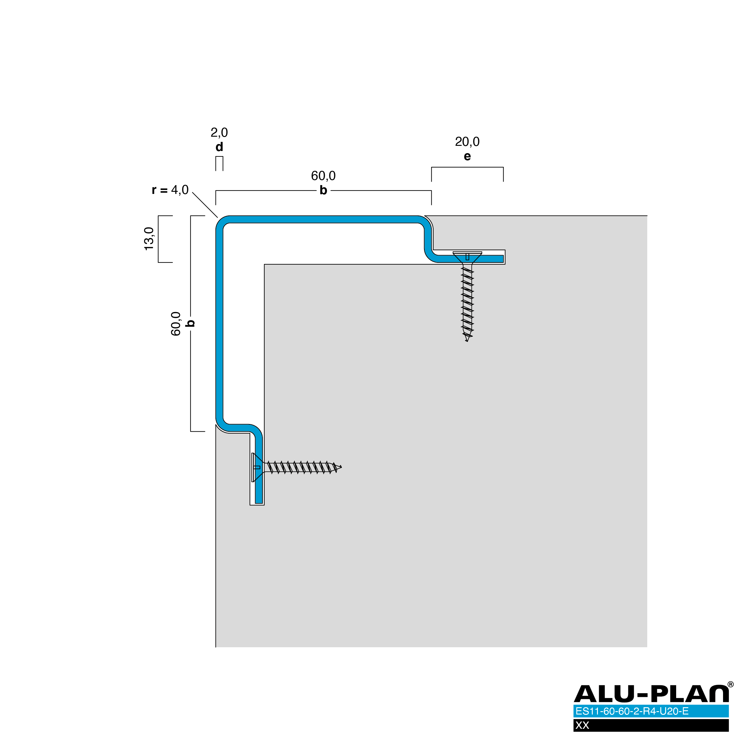 ALU-PLAN® Installation :: ES11-60-60-2-R4-U20-E-XX