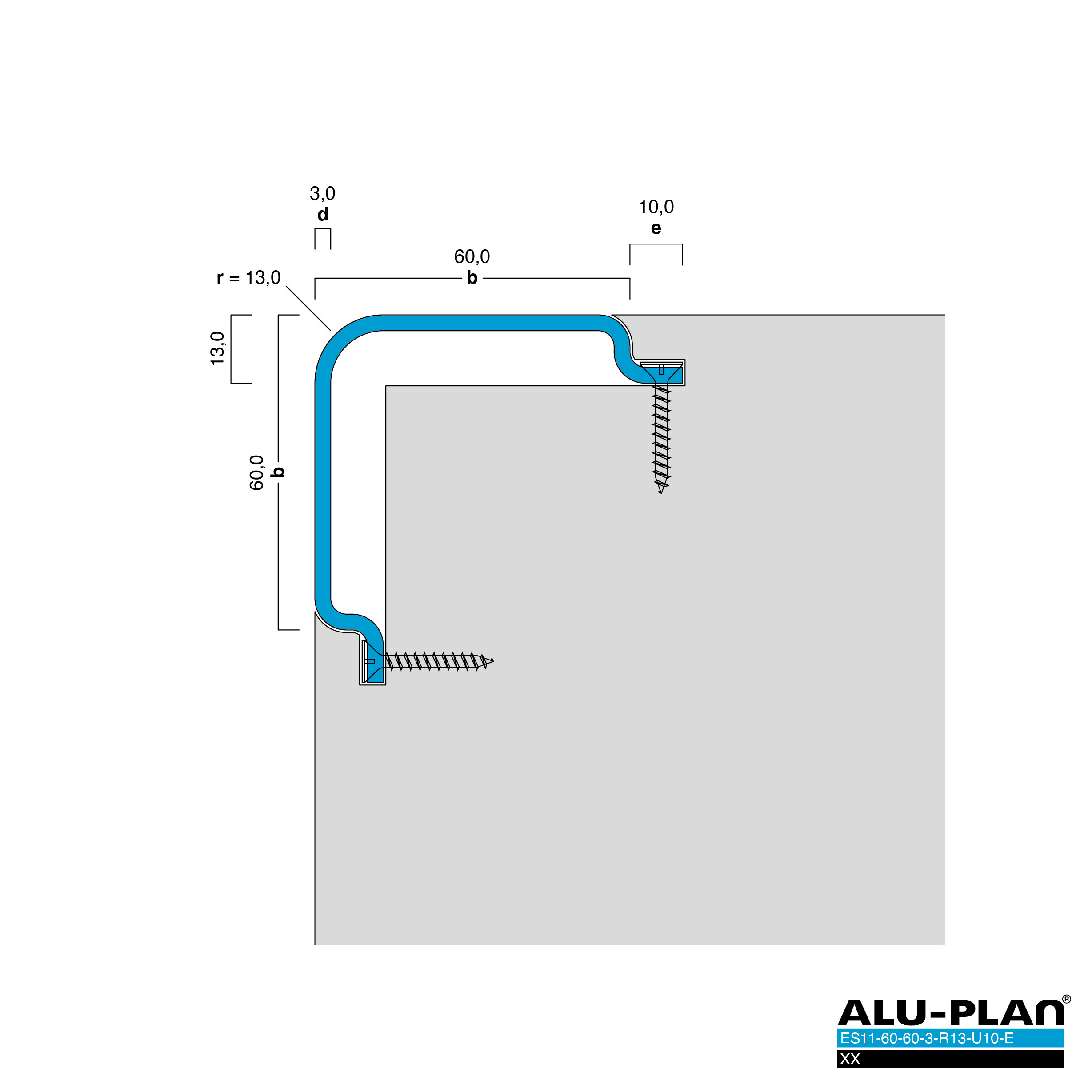 ALU-PLAN® Installation :: ES11-60-60-3-R13-U10-E-XX