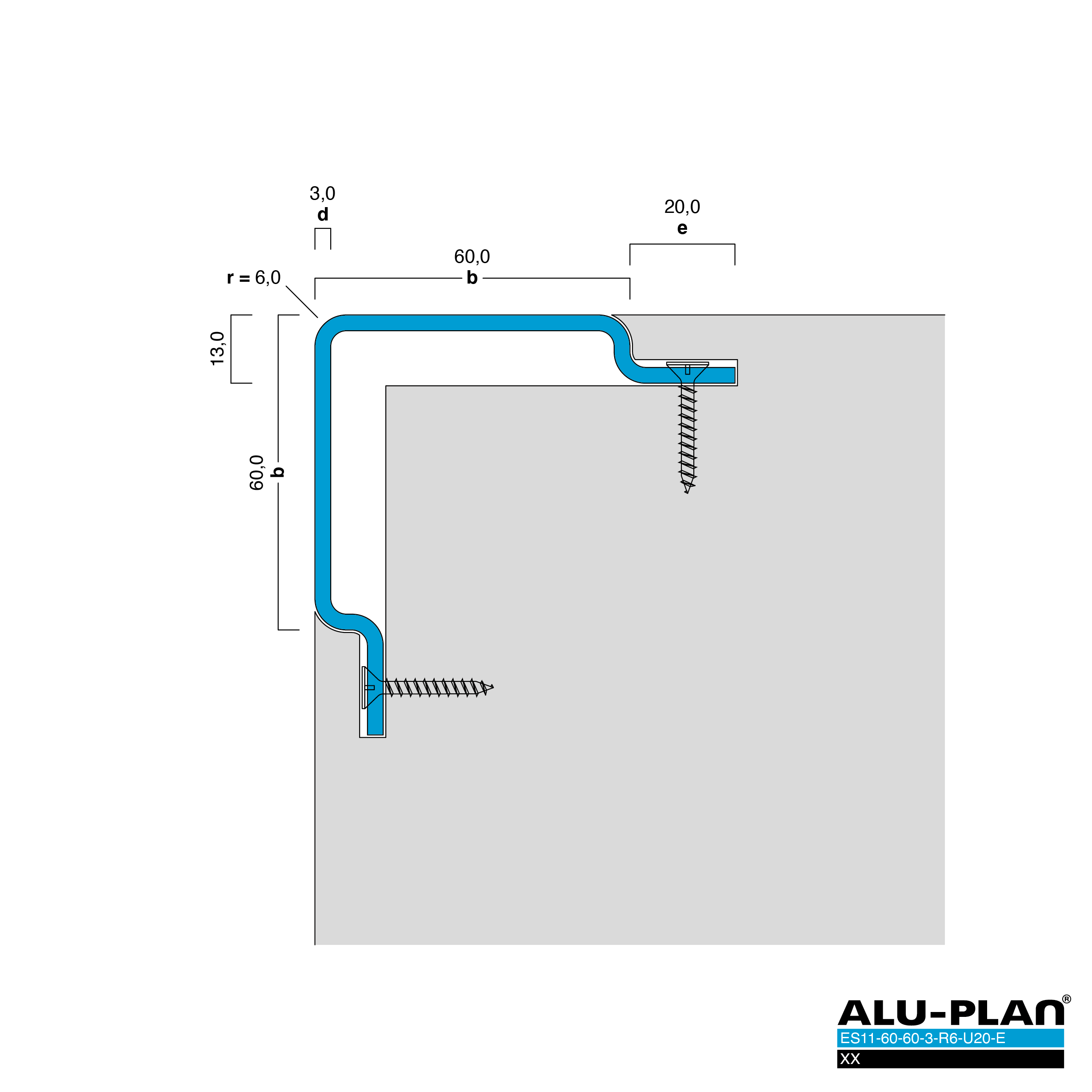 ALU-PLAN® Installation :: ES11-60-60-3-R6-U20-E-XX