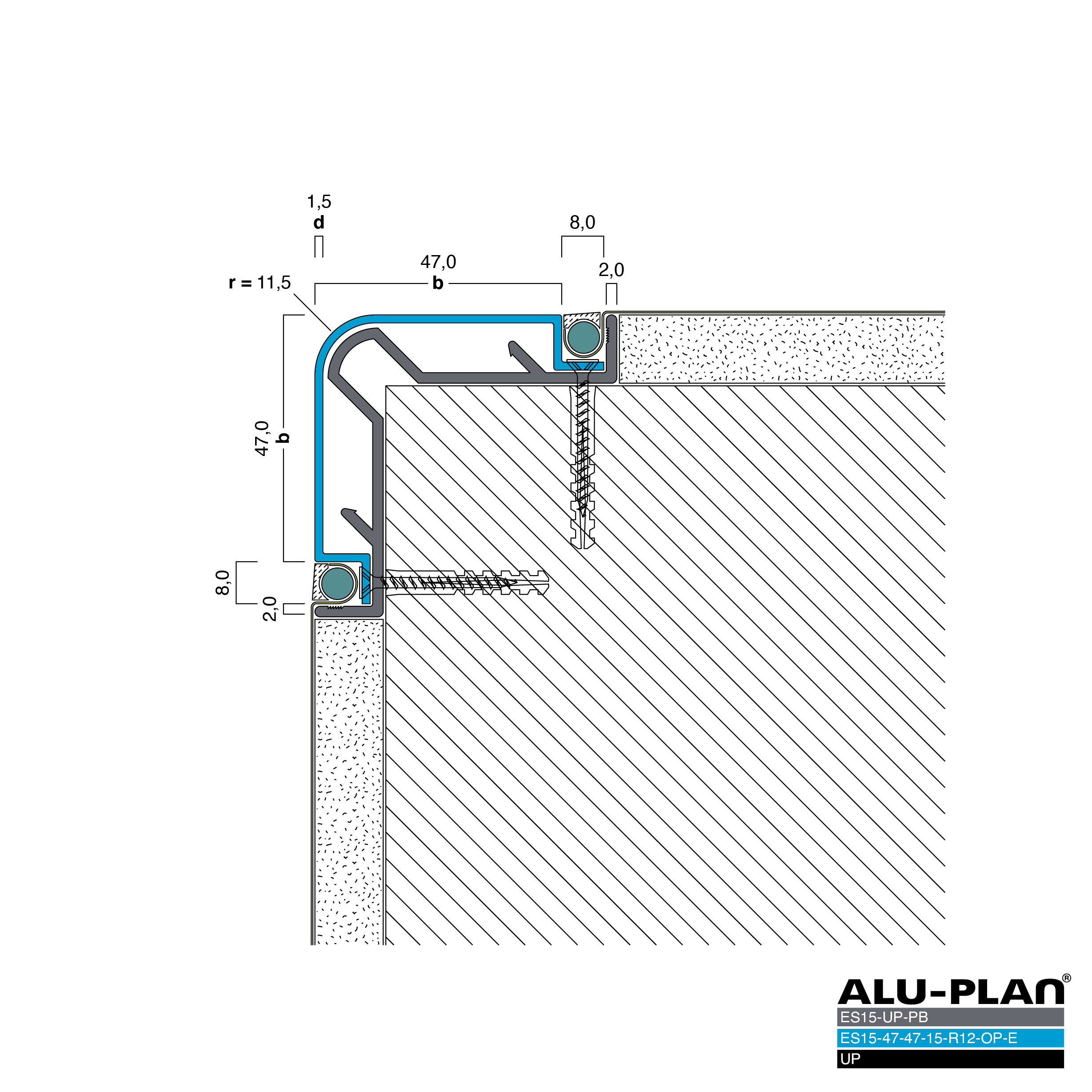 ALU-PLAN® Installation :: ES15-UP-PB-ES15-47-47-2-R12-OP-E-UP