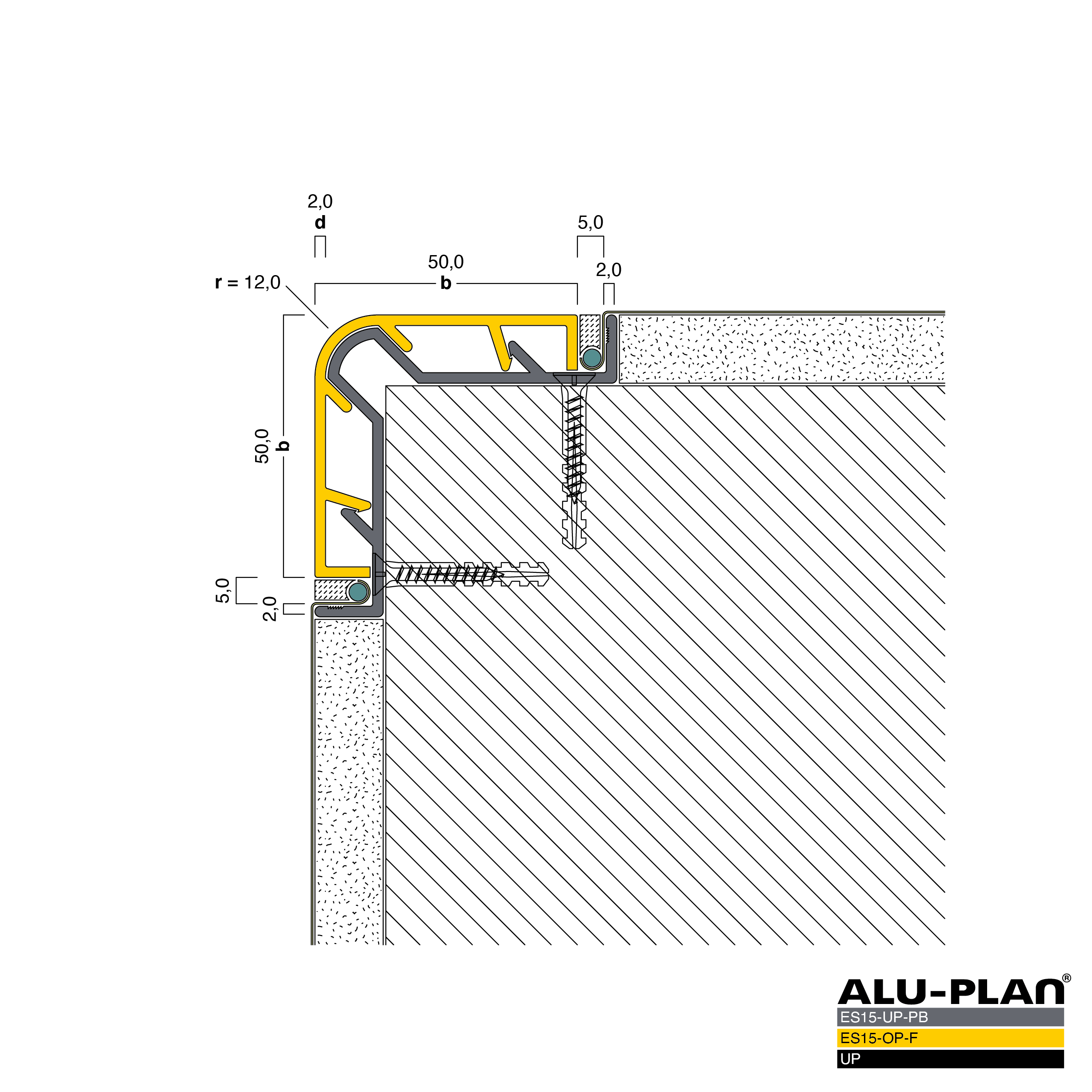 ALU-PLAN® Installation :: ES15-UP-PB-ES15-OP-F-UP