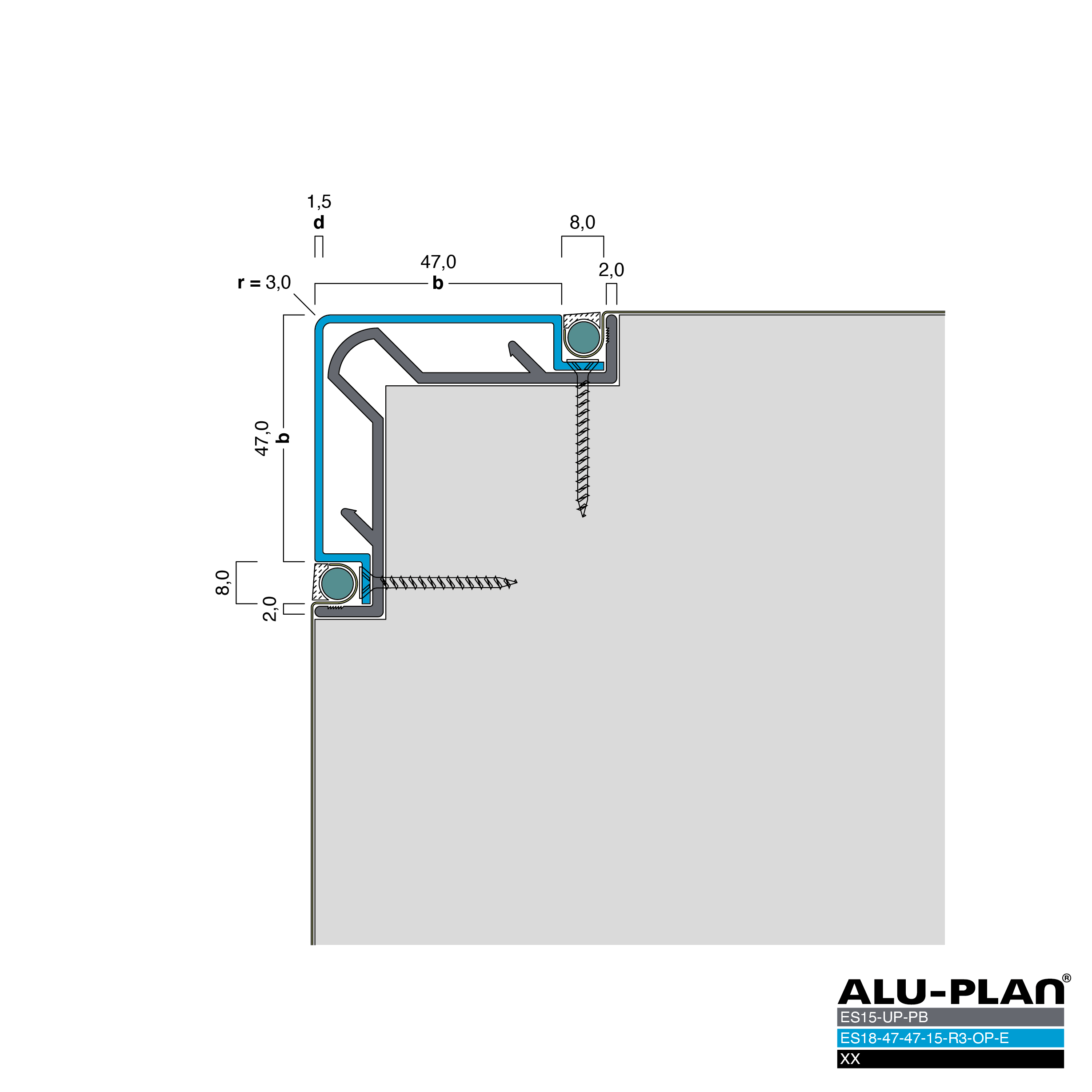 ALU-PLAN® Installation :: ES15-UP-PB-ES18-47-47-15-R3-OP-E-XX