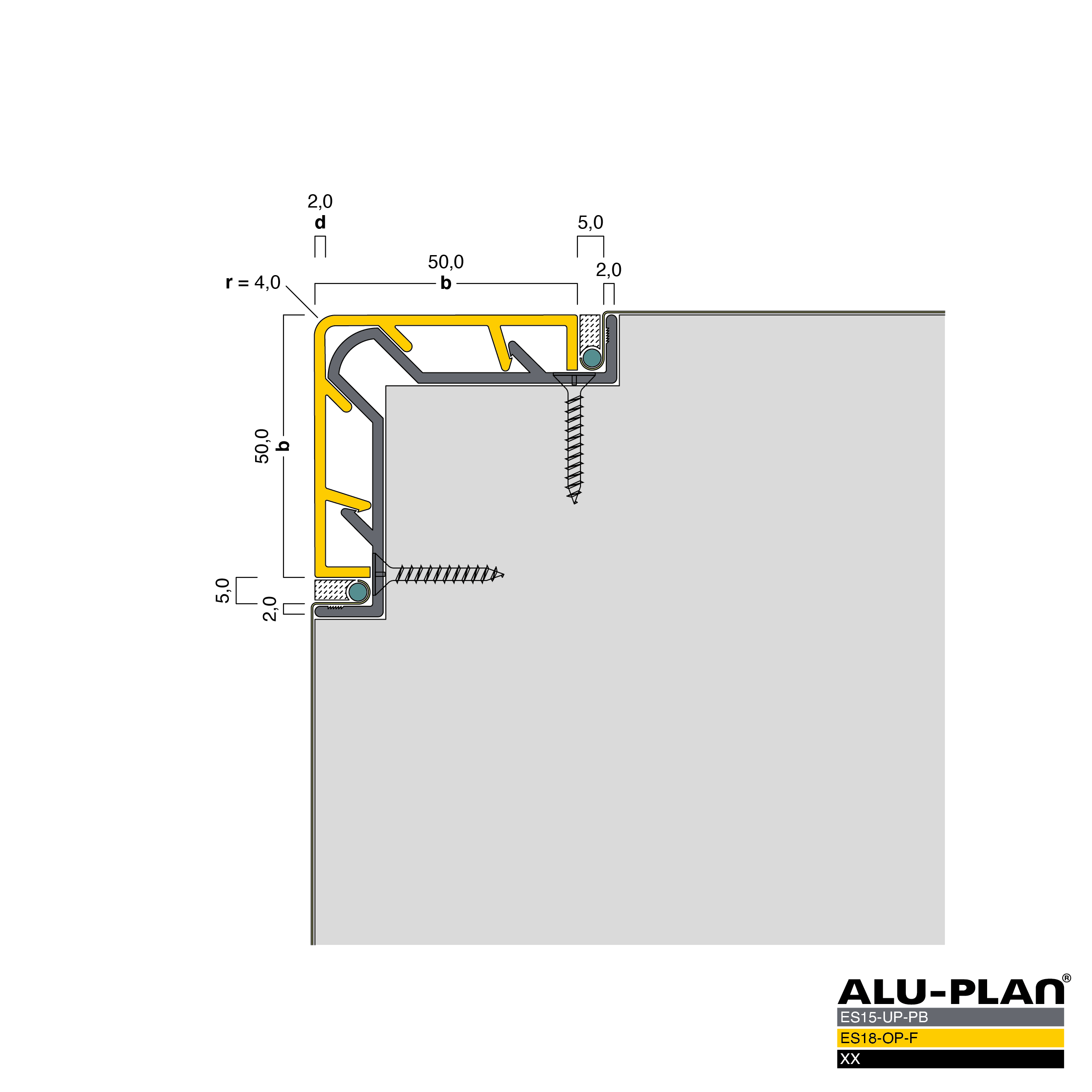 ALU-PLAN® Installation :: ES15-UP-PB-ES18-OP-F-XX