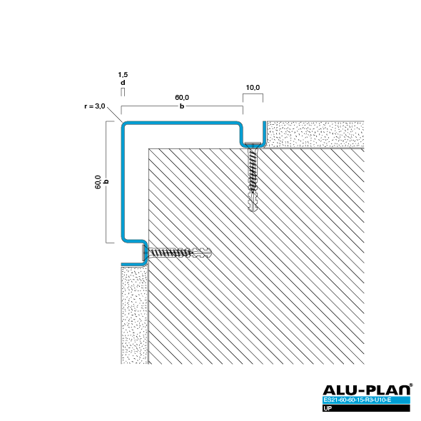 ALU-PLAN® Installation :: ES21-60-60-15-R3-U10-E-UP
