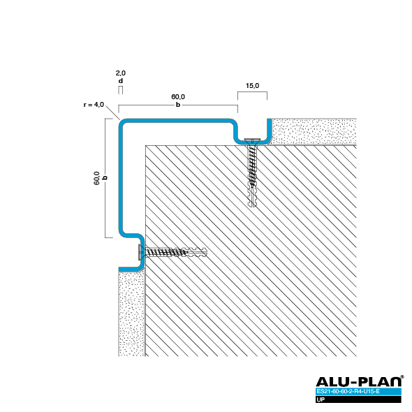 ALU-PLAN® Installation :: ES21-60-60-2-R4-U15-E-UP