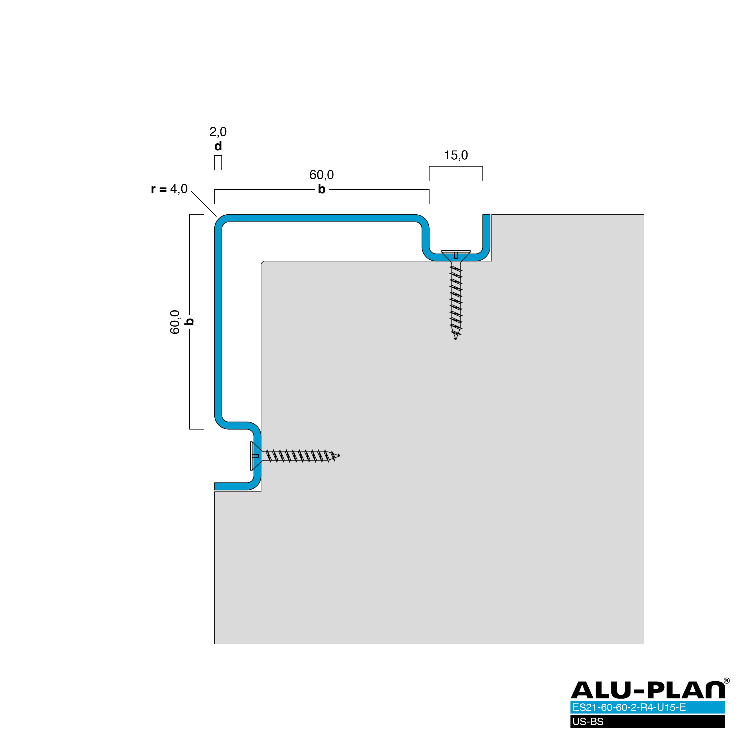 ALU-PLAN® Installation :: ES21-60-60-2-R4-U15-E-XX