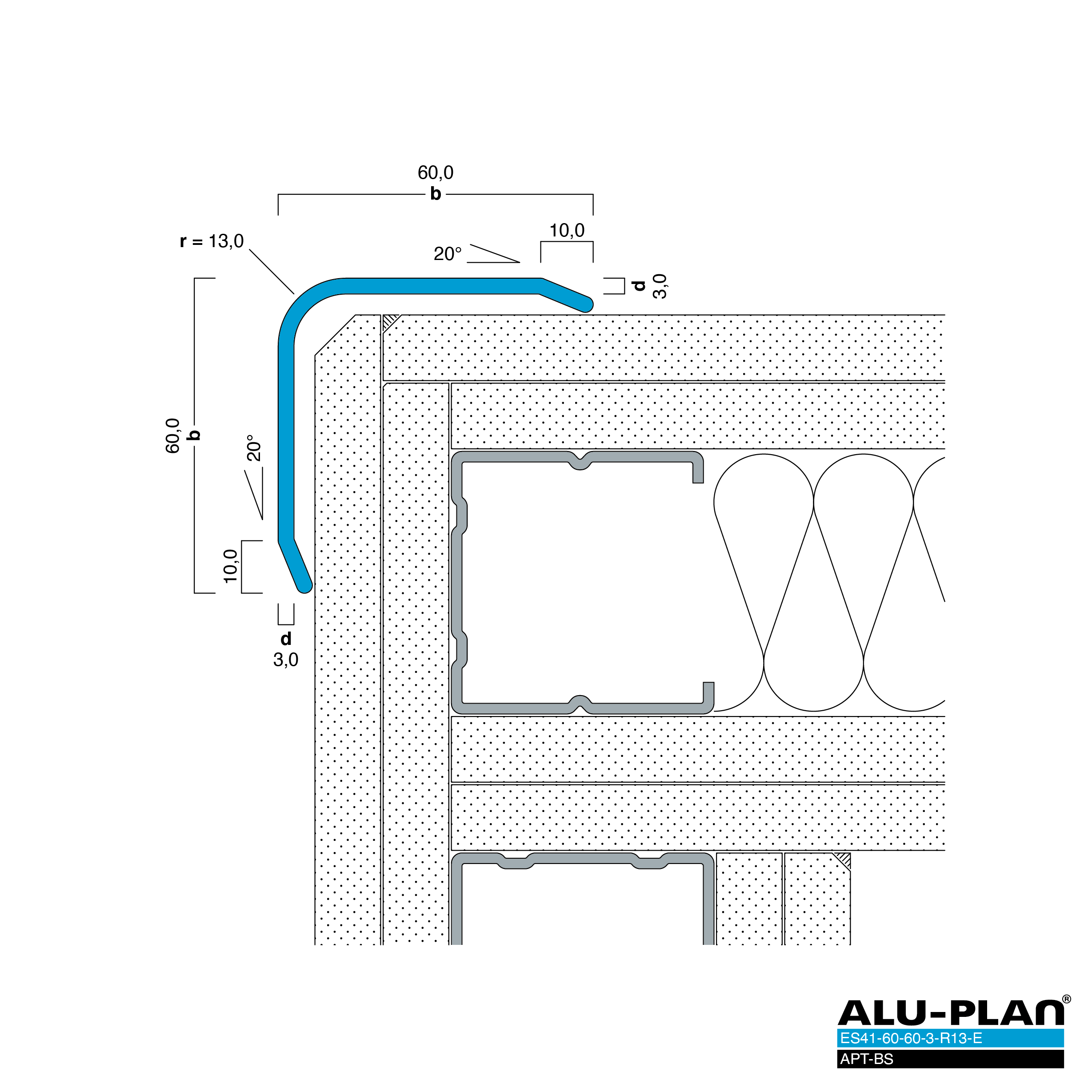ALU-PLAN® Installation :: ES41-60-60-3-R13-E-APT-BS