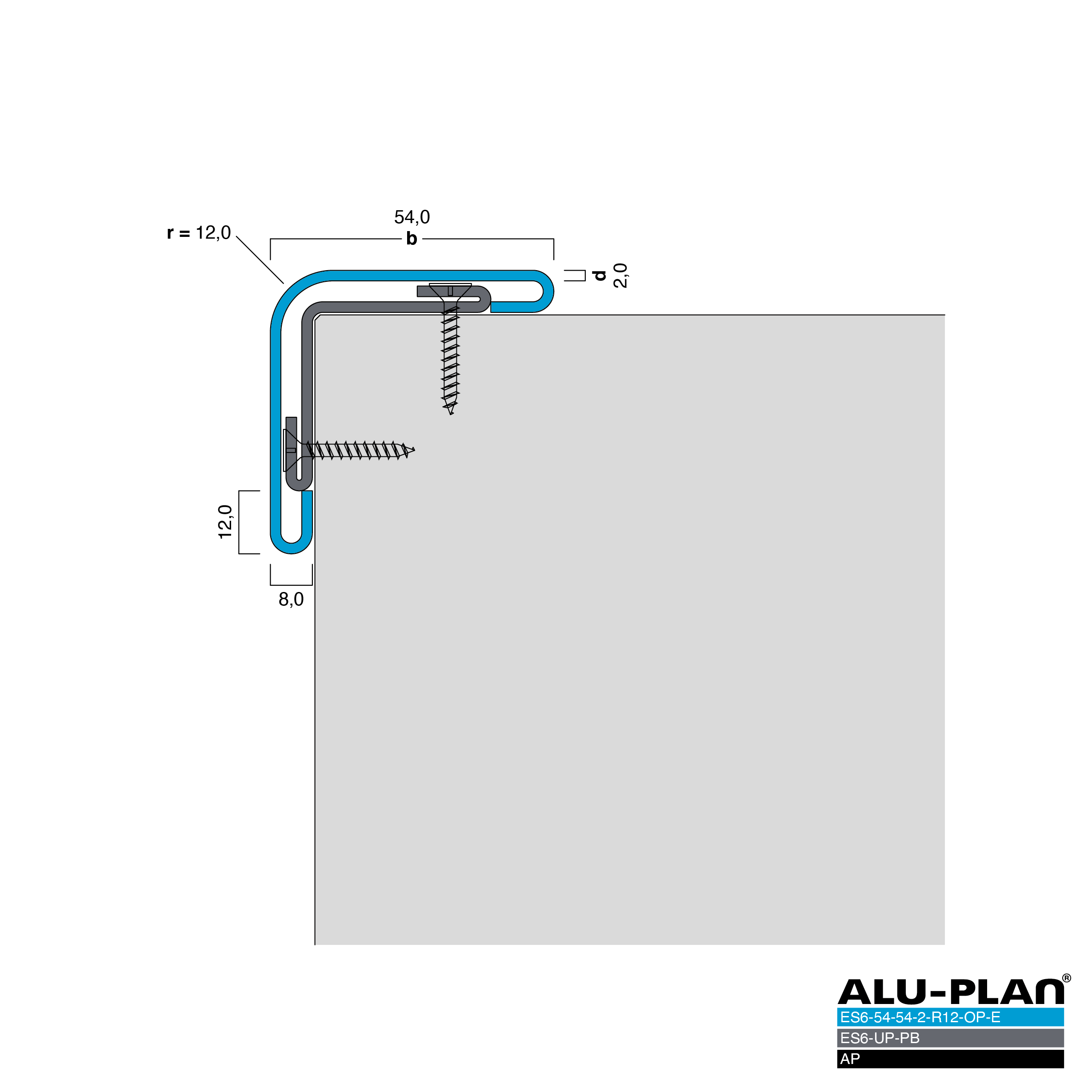 ALU-PLAN® Installation :: ES6-UP-PB-ES6-54-54-2-R12-OP-E-AP