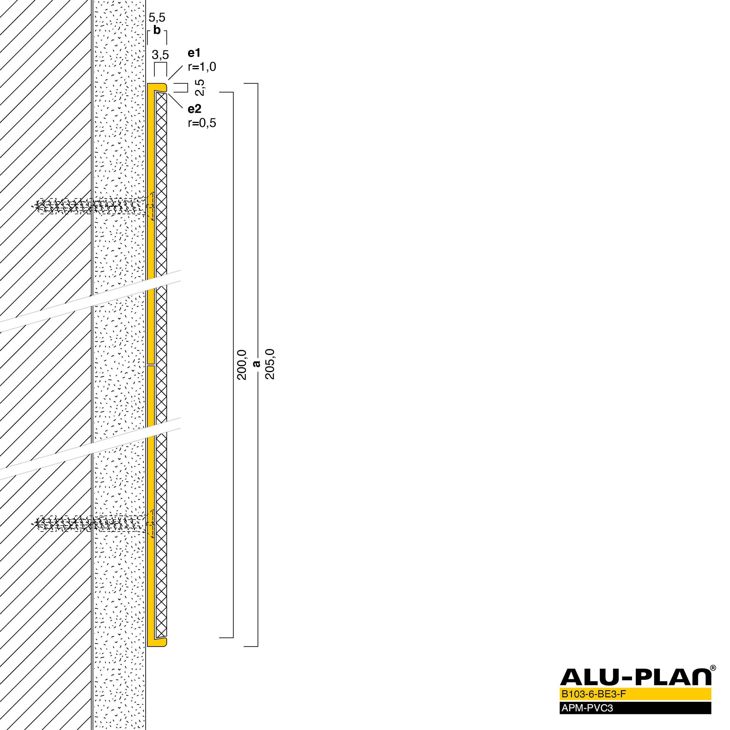 ALU-PLAN® Installation :: RA-B103-6-BE3-F-APM-PVC3