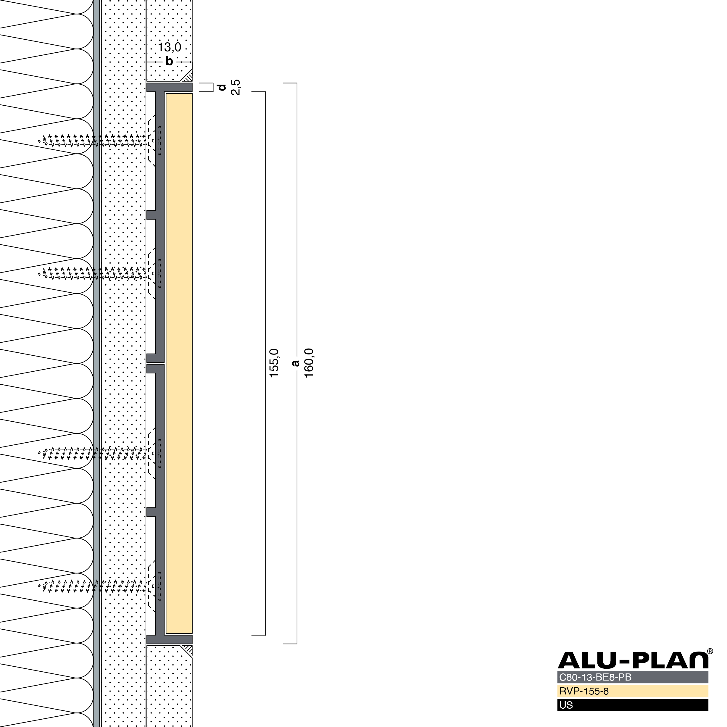 ALU-PLAN® Installation :: RA-C80-13-BE8-PB-RVP-155-8-US