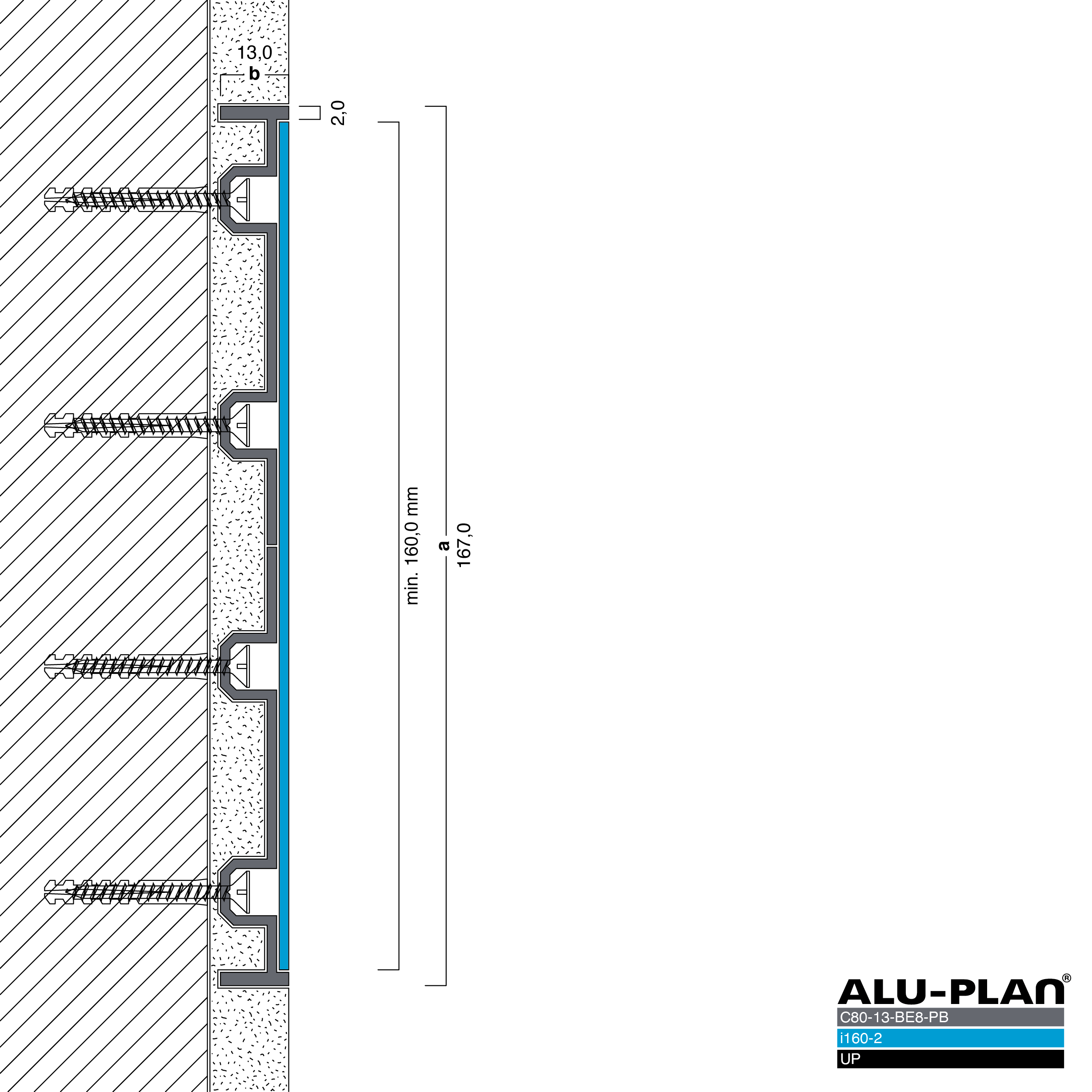 ALU-PLAN® Installation :: RA-C84-13-BE2-U-PB-i160-2-E-UP