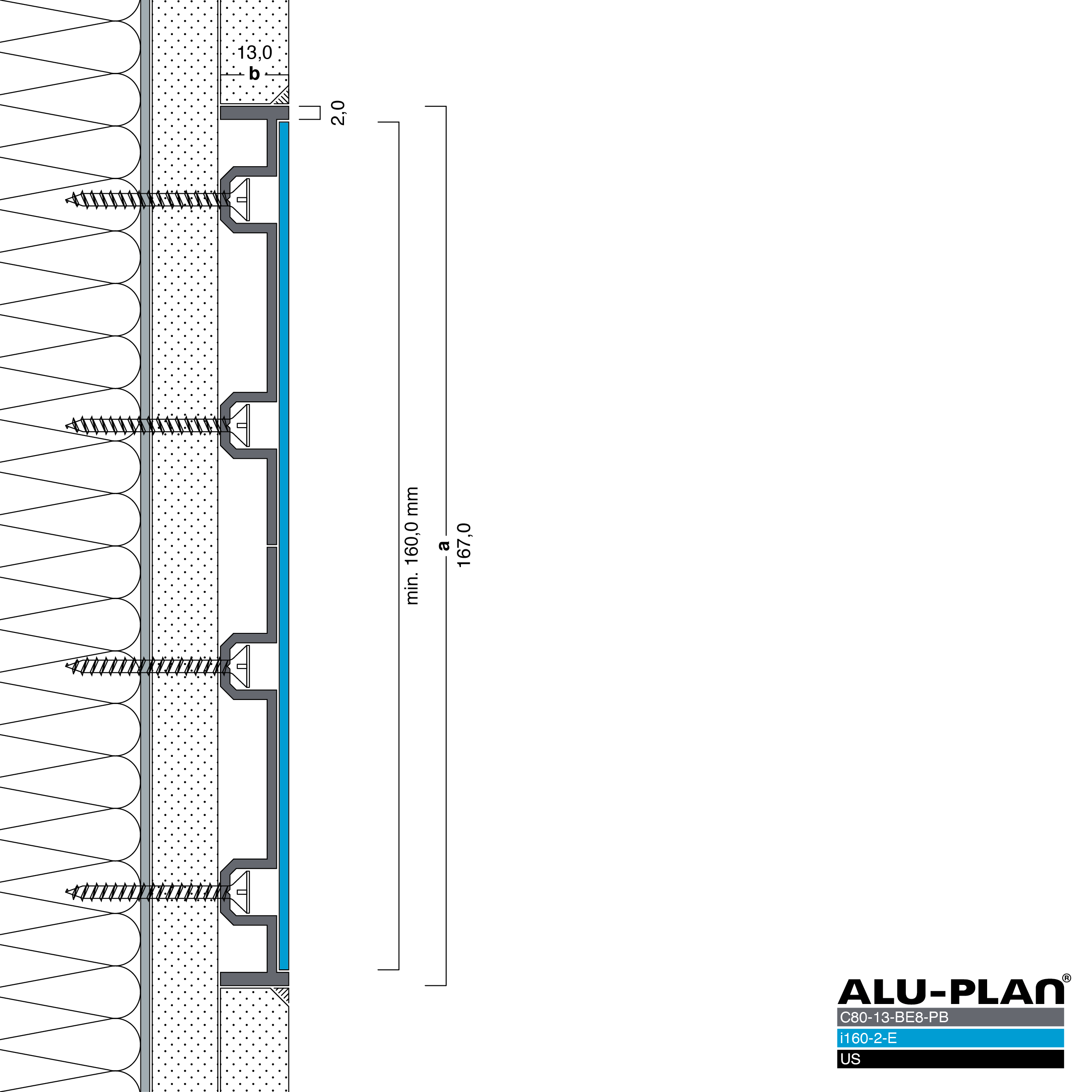 ALU-PLAN® Installation :: RA-C84-13-BE2-U-PB-i160-2-E-US