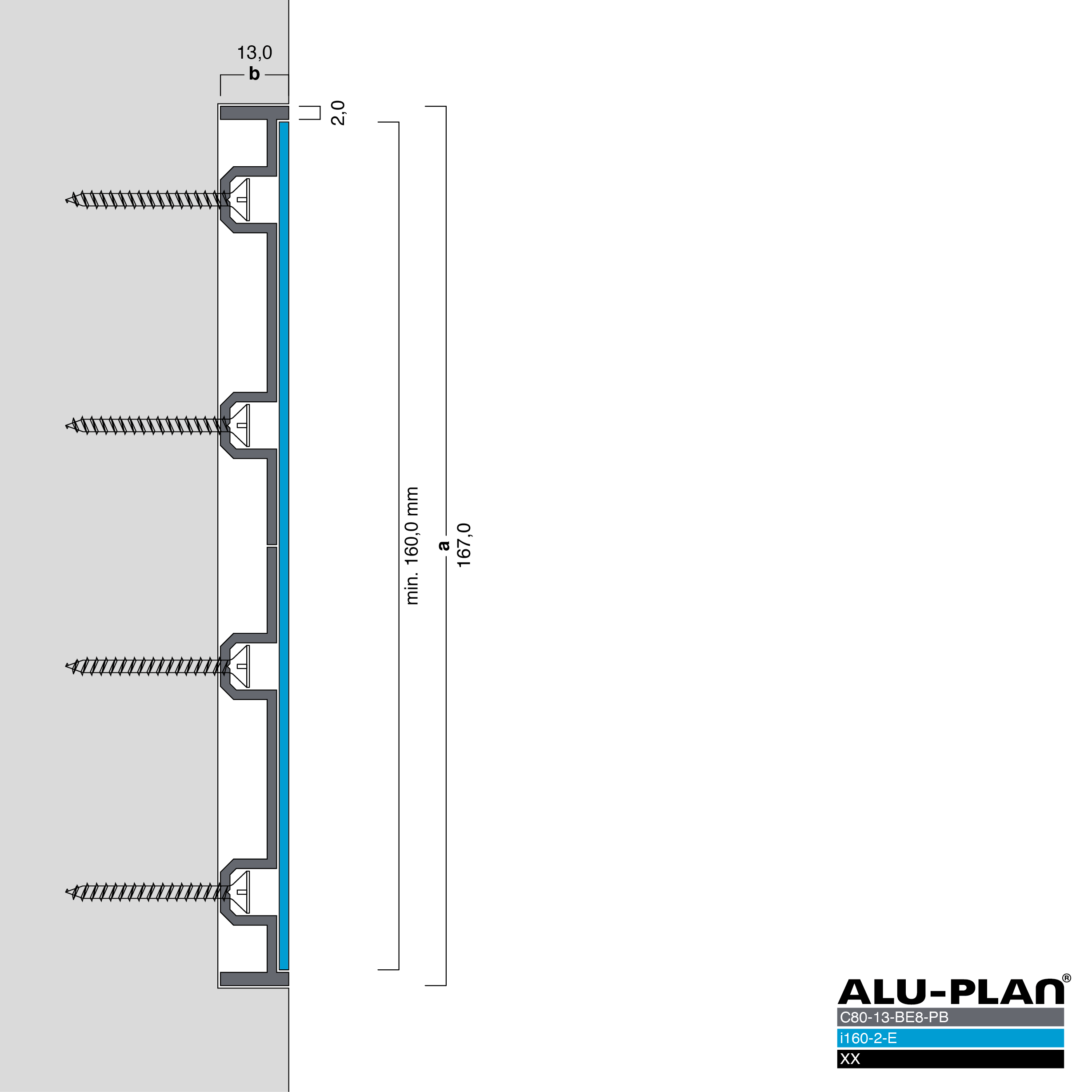 ALU-PLAN® Installation :: RA-C84-13-BE2-U-PB-i160-2-E-XX