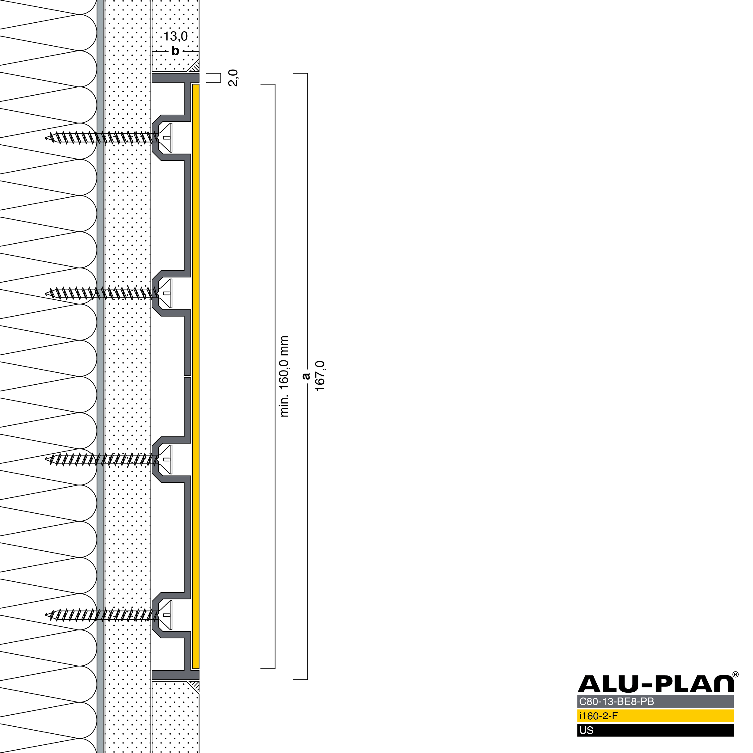ALU-PLAN® Installation :: RA-C84-13-BE2-U-PB-i160-2-F-US