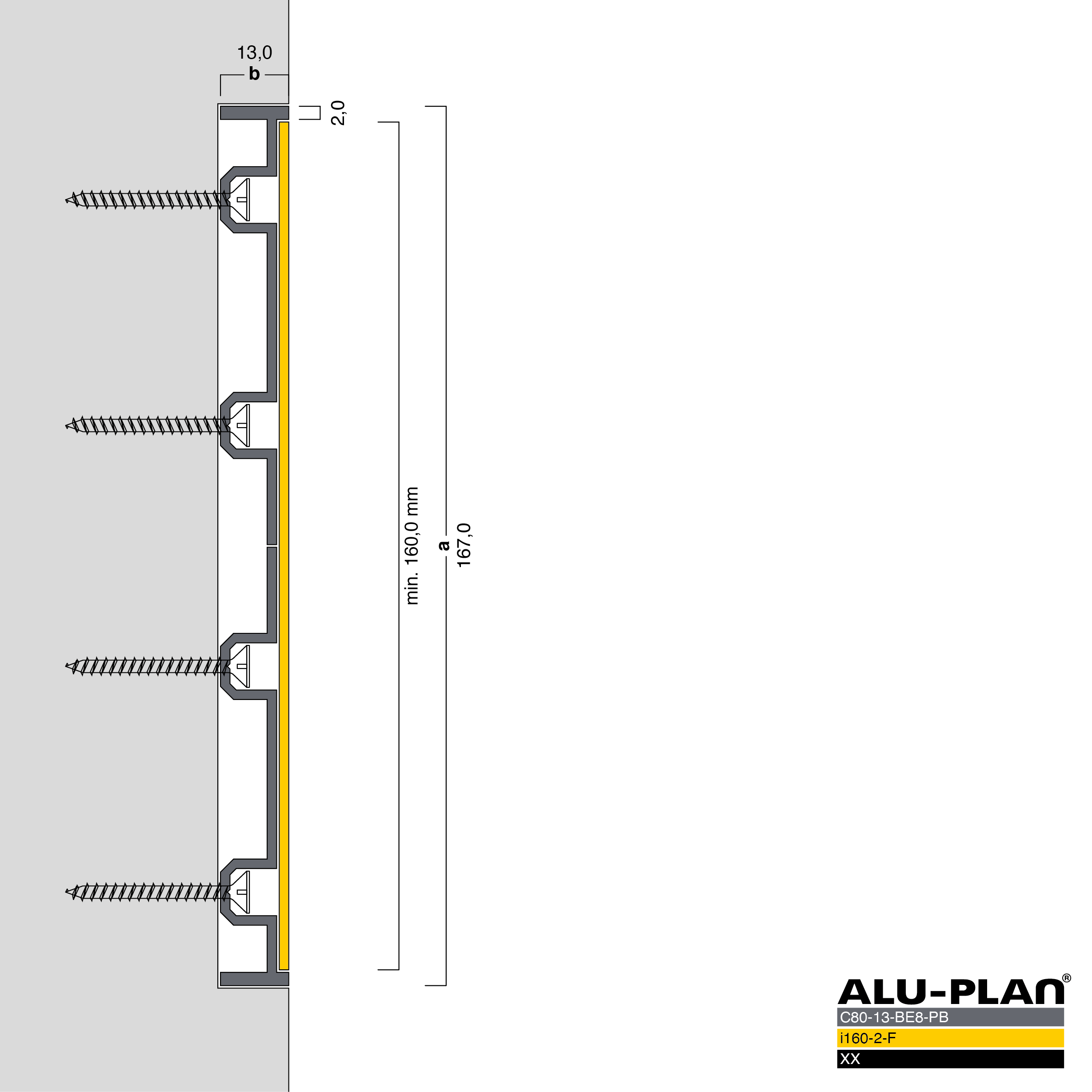 ALU-PLAN® Installation :: RA-C84-13-BE2-U-PB-i160-2-F-XX
