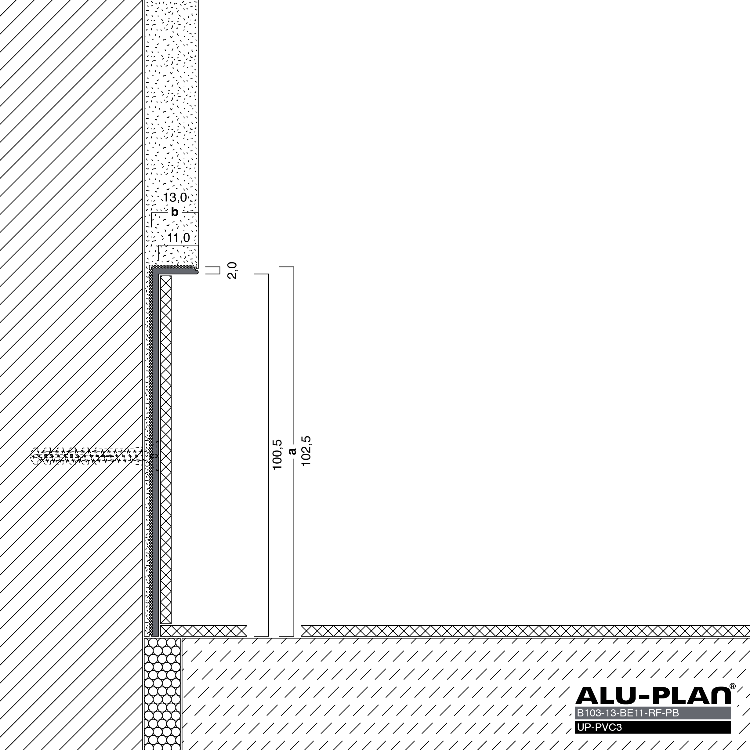 ALU-PLAN® Installation :: B103-13-BE11-RF-PB-UP-PVC3