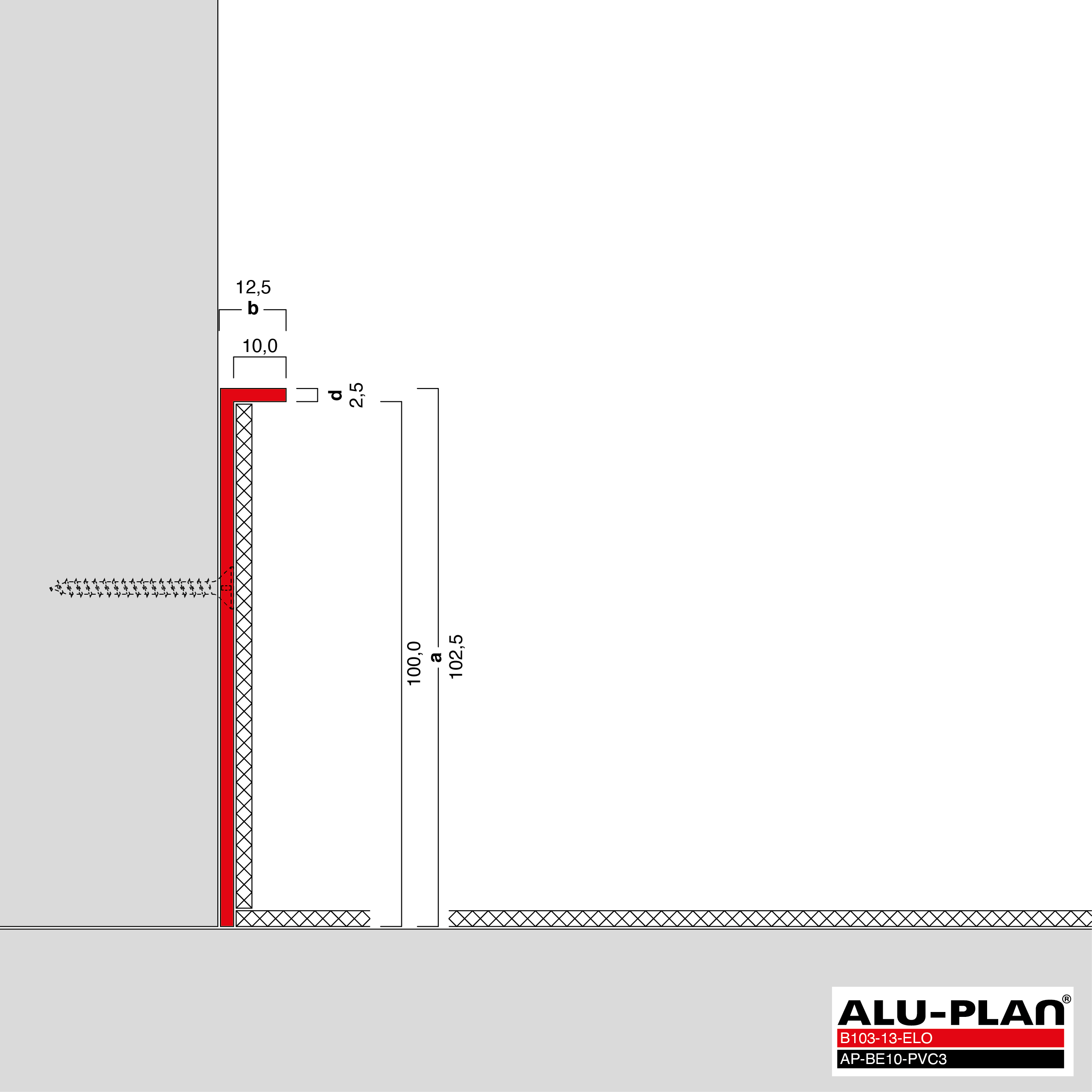 ALU-PLAN® Installation :: B103-13-ELO-AP-BE10-PVC3