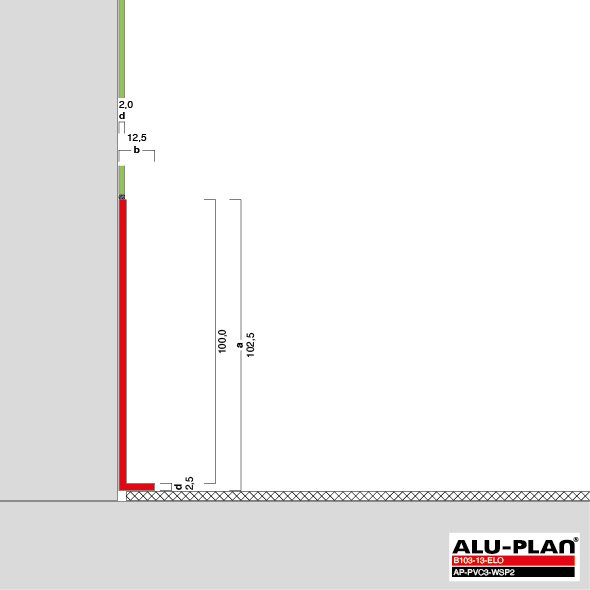 ALU-PLAN® Installation :: B103-13-ELO-AP-PVC3-WSP2