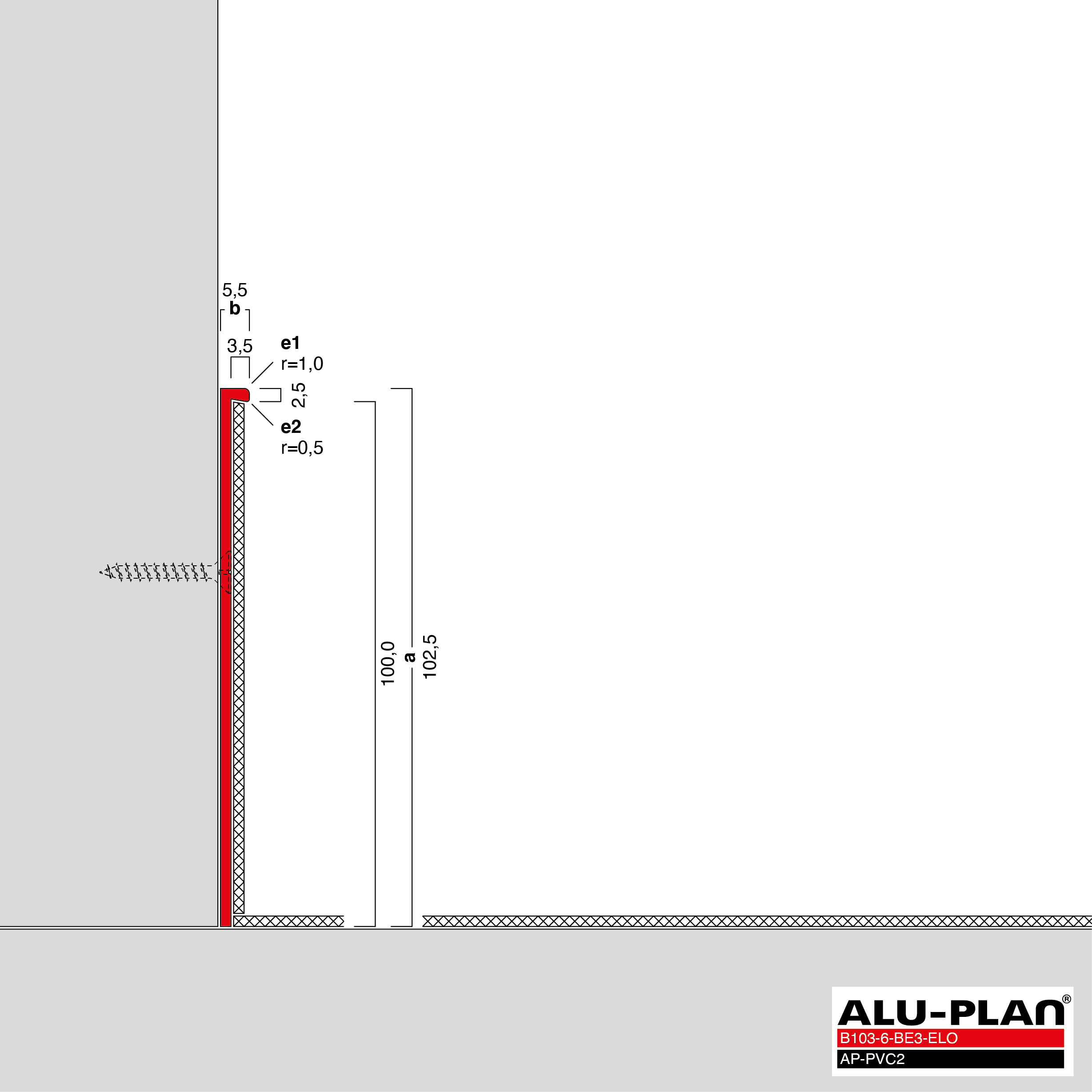ALU-PLAN® Installation :: B103-6-BE3-ELO-AP-PVC3