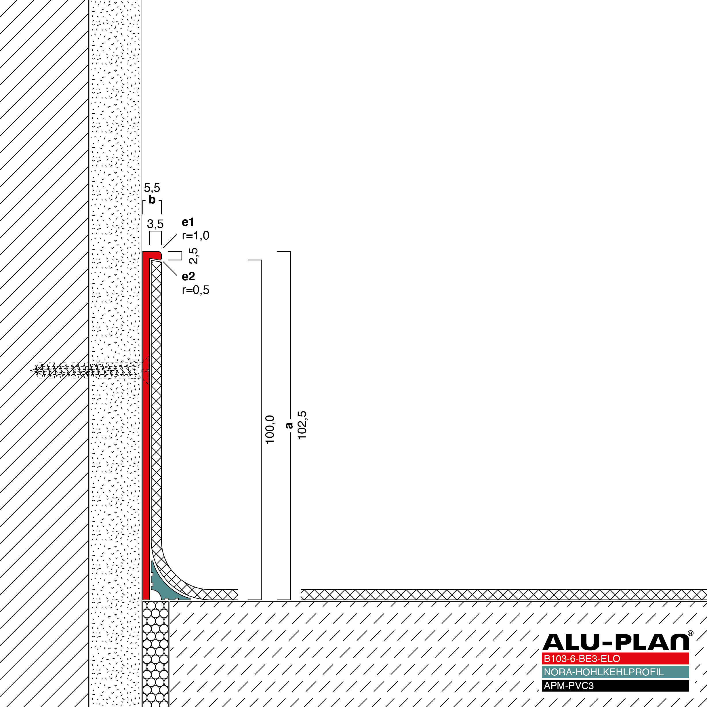 ALU-PLAN® Installation :: B103-6-BE3-ELO-APM-PVC3-NORA