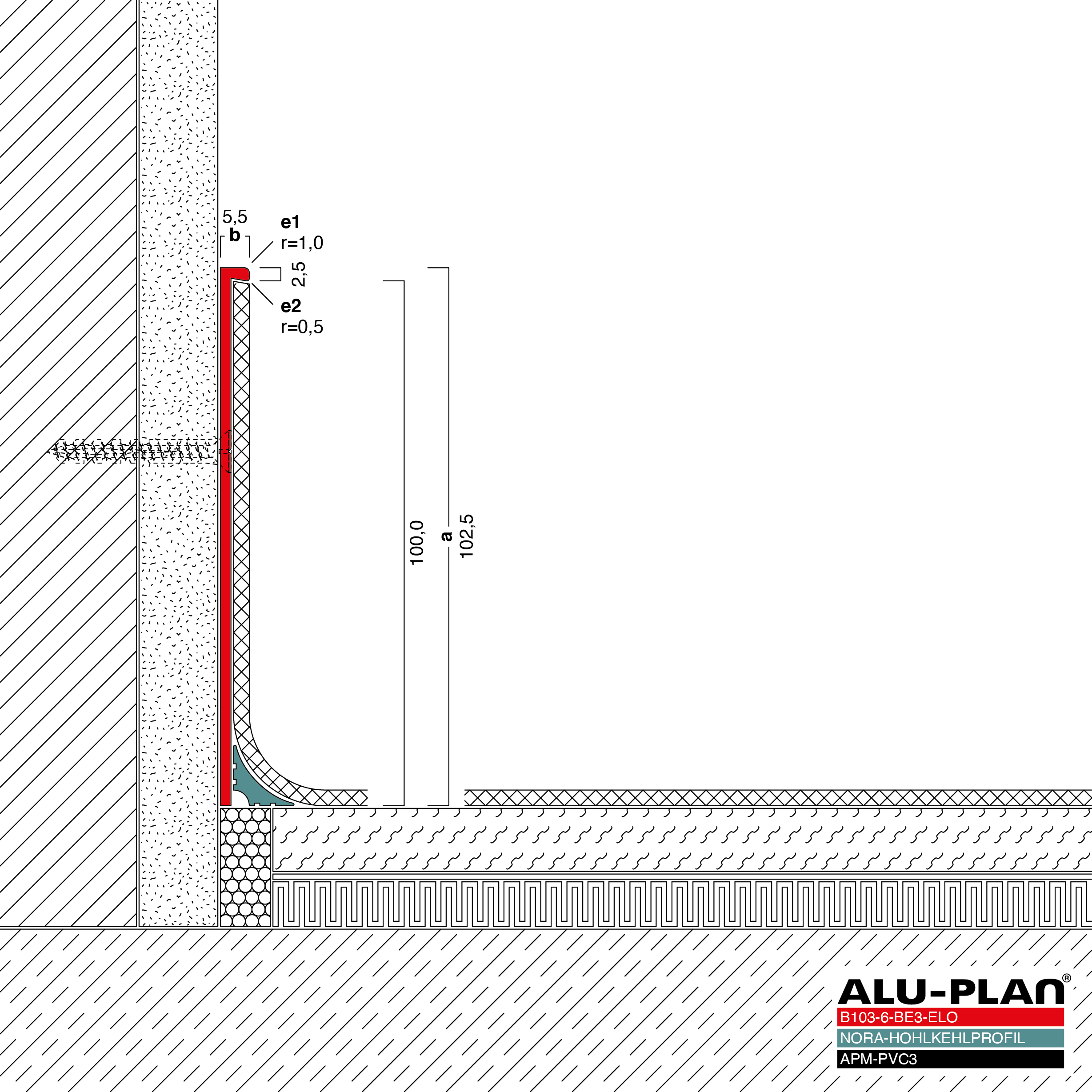 ALU-PLAN® Installation :: B103-6-BE3-ELO-APM-PVC3-NORA-FST