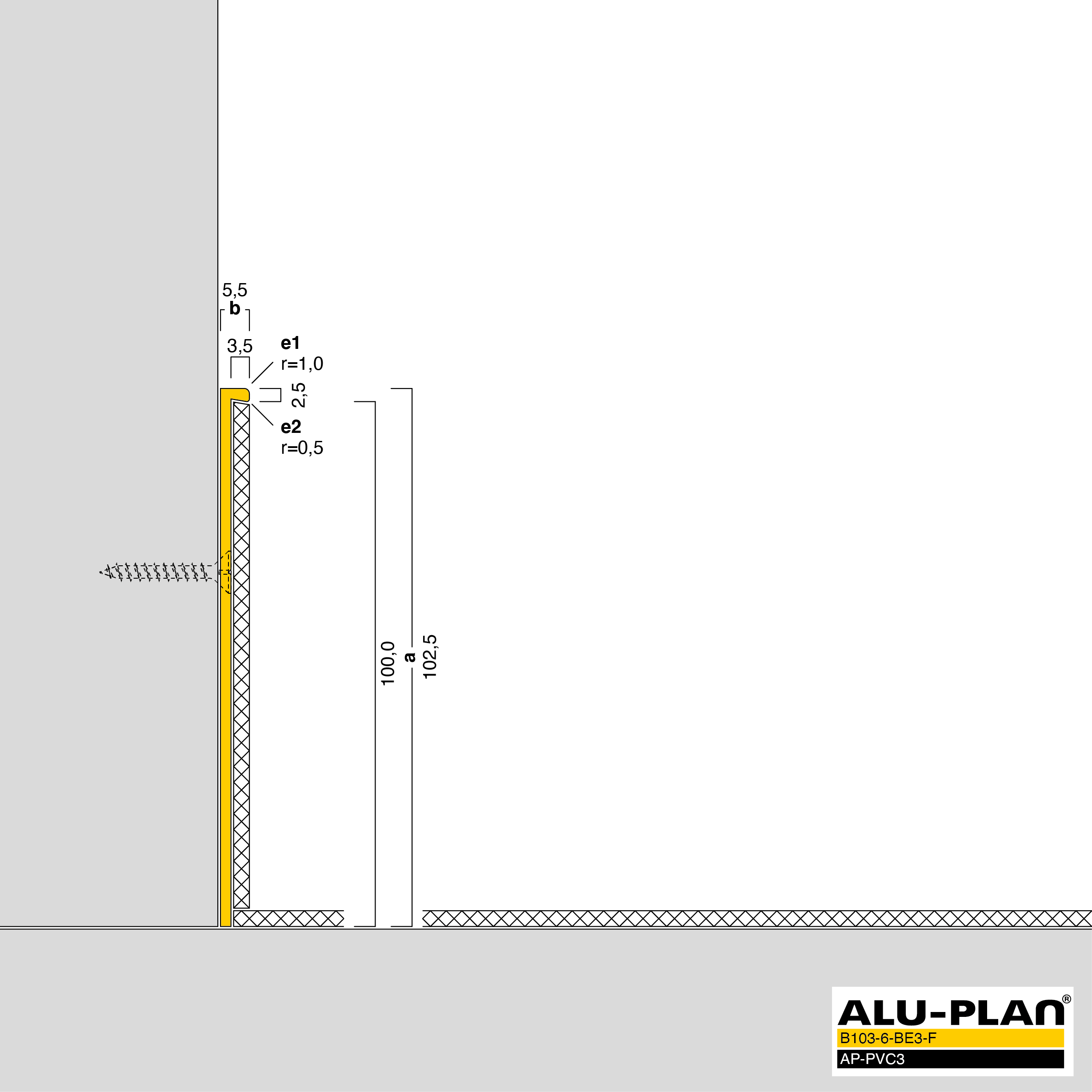 ALU-PLAN® Installation :: B103-6-BE3-F-AP-PVC3