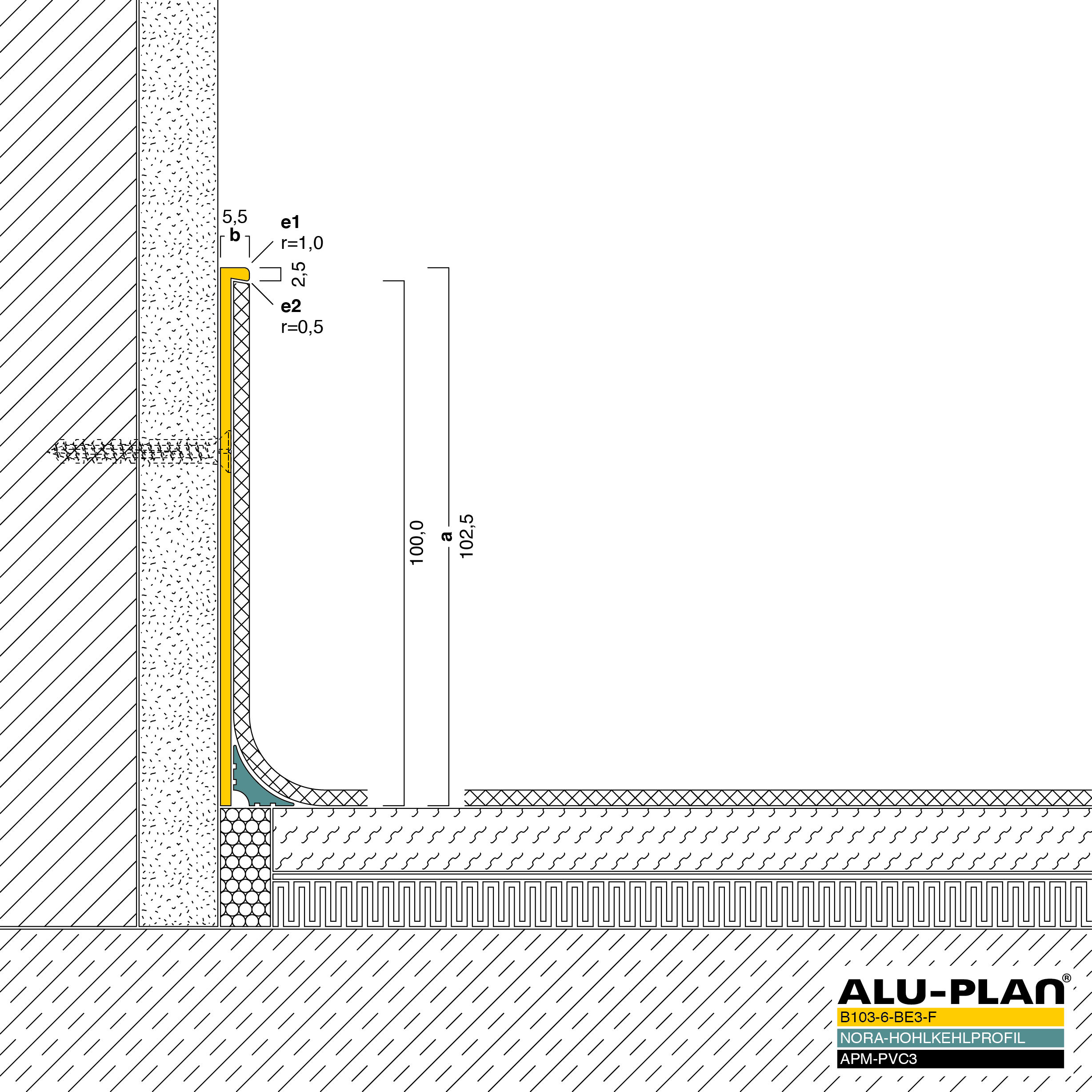 ALU-PLAN® Installation :: B103-6-BE3-F-APM-PVC3-NORA-FST