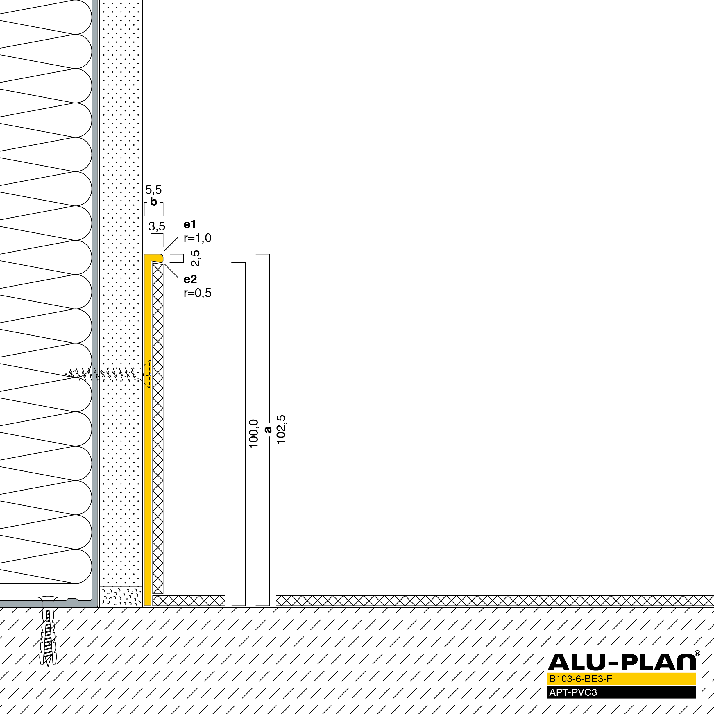 ALU-PLAN® Installation :: B103-6-BE3-F-APT-PVC3