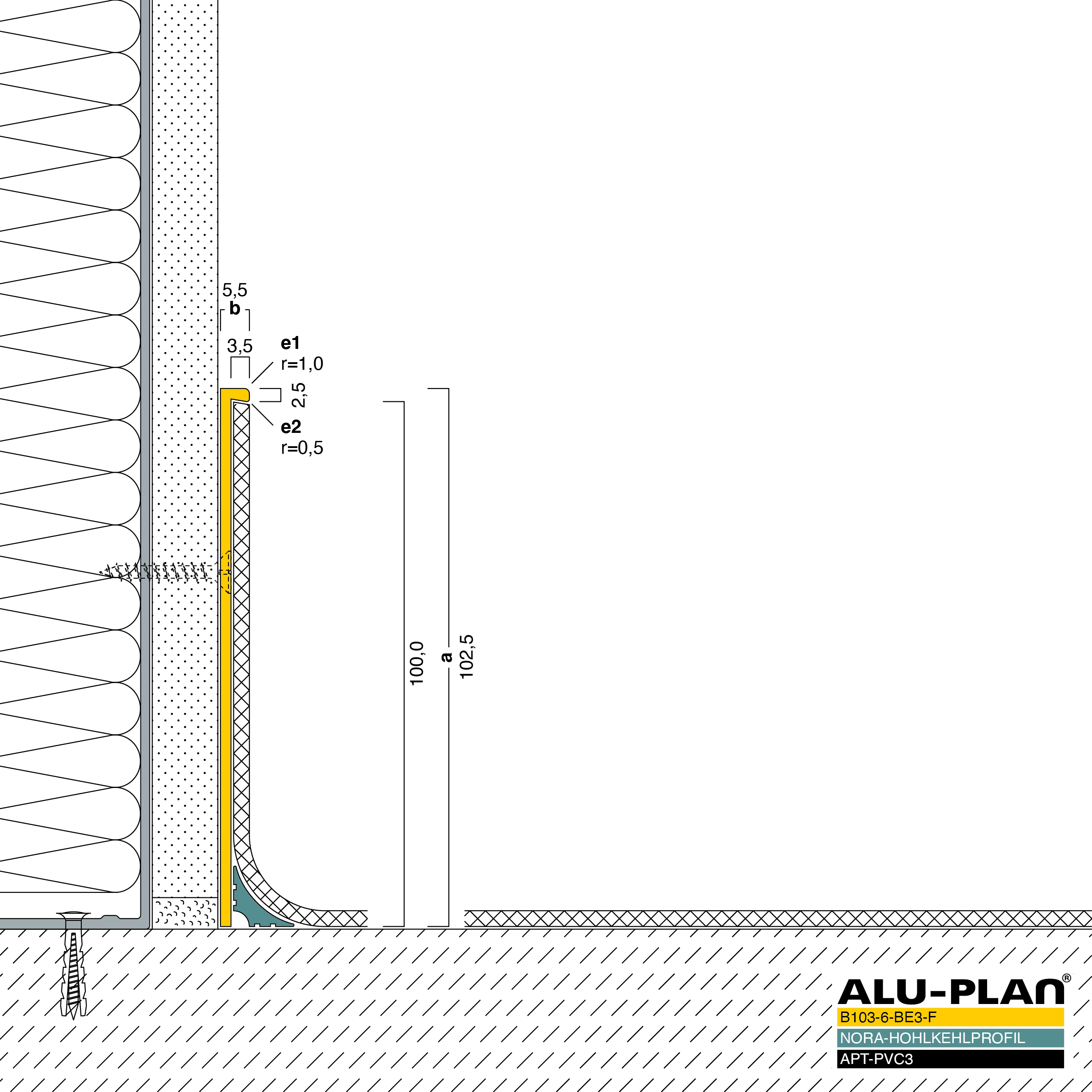 ALU-PLAN® Installation :: B103-6-BE3-F-APT-PVC3-NORA