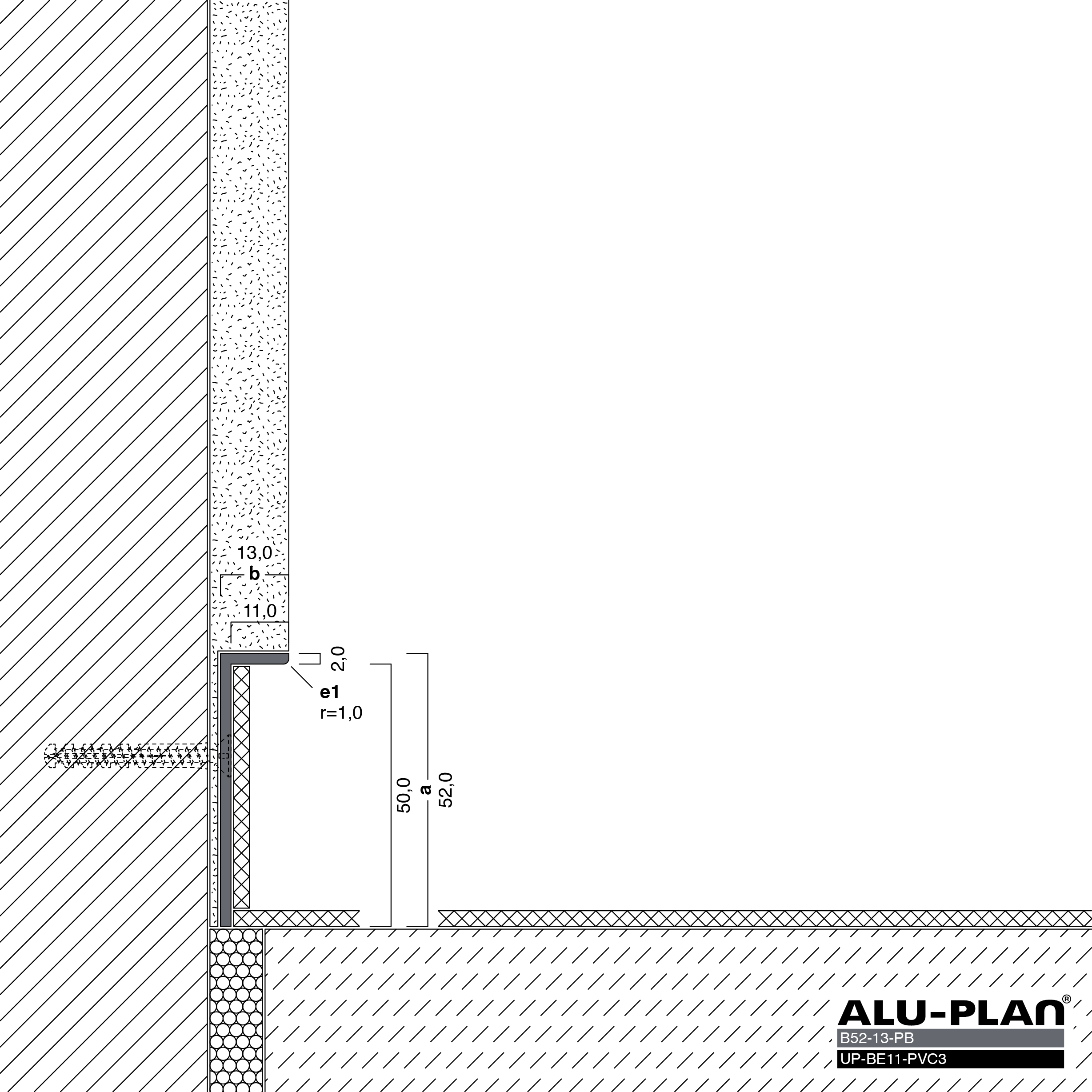 ALU-PLAN® Installation :: B52-13-PB-UP-BE11-PVC3