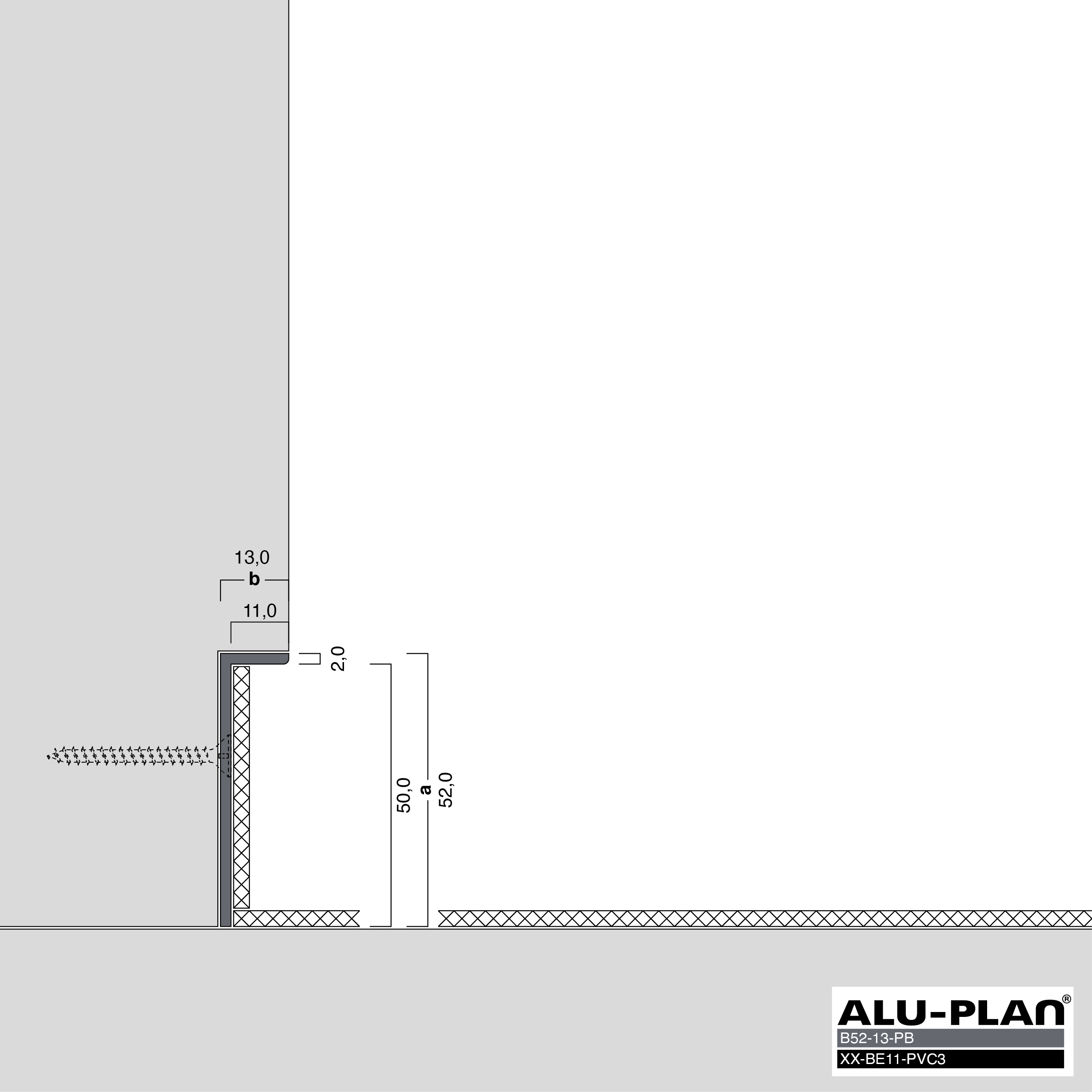 ALU-PLAN® Installation :: B52-13-PB-XX-BE11-PVC3