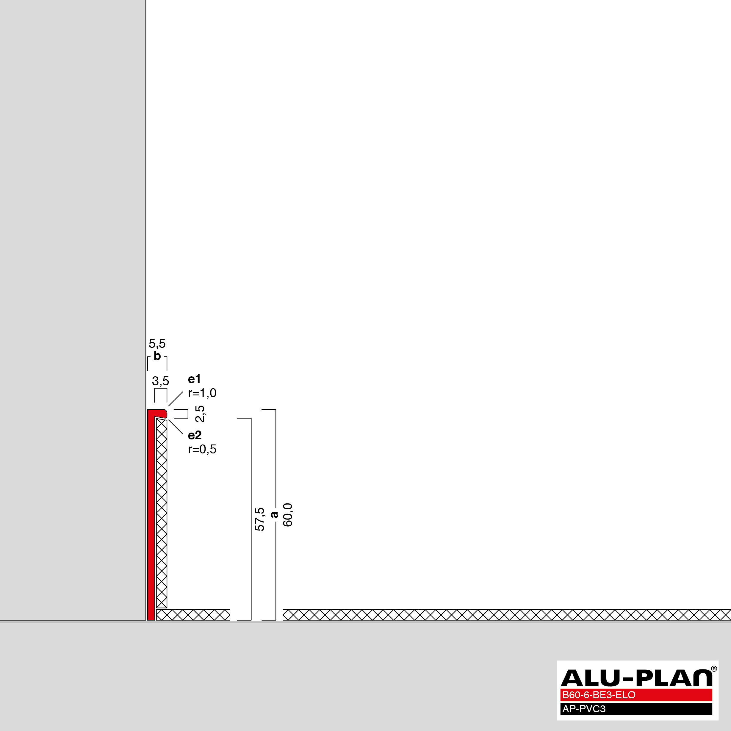 ALU-PLAN® Installation :: B60-6-BE3-ELO-AP-PVC3