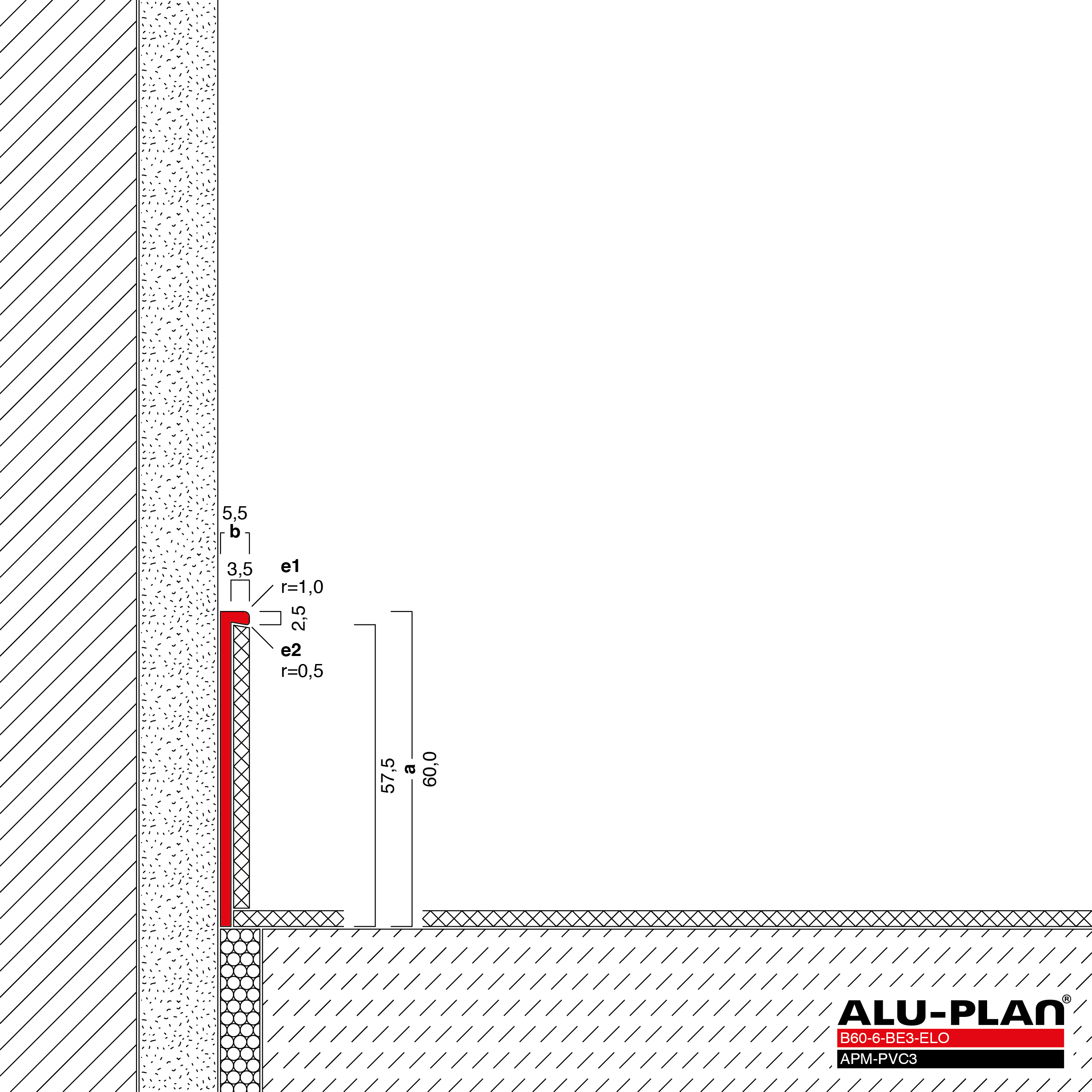 ALU-PLAN® Installation :: B60-6-BE3-ELO-APM-PVC3