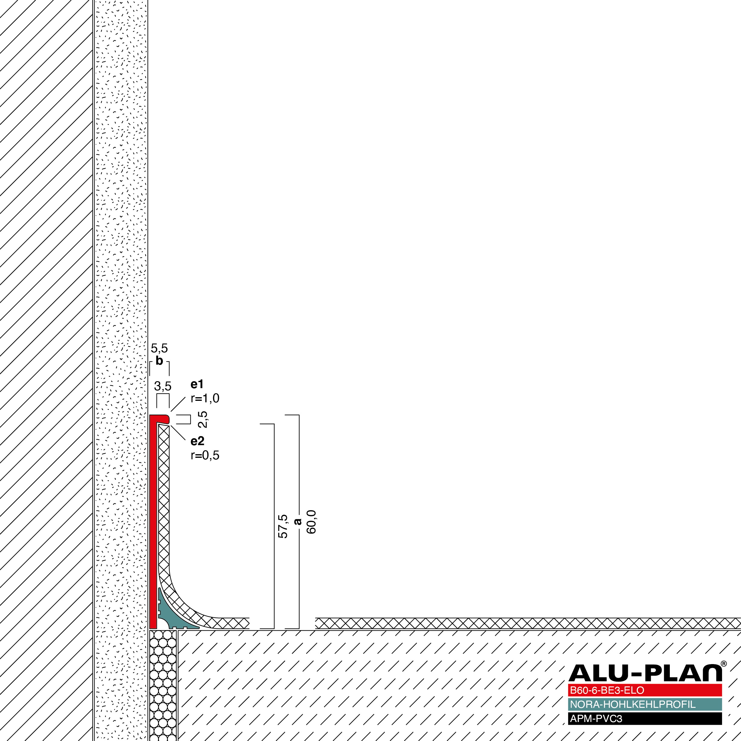 ALU-PLAN® Installation :: B60-6-BE3-ELO-APM-PVC3-NORA