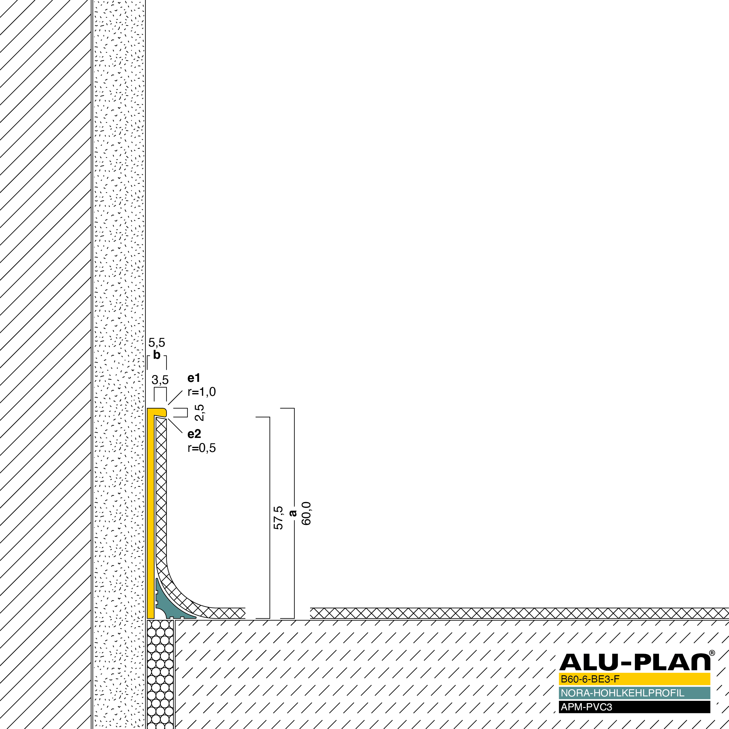 ALU-PLAN® Installation :: B60-6-BE3-F-APM-PVC3-NORA