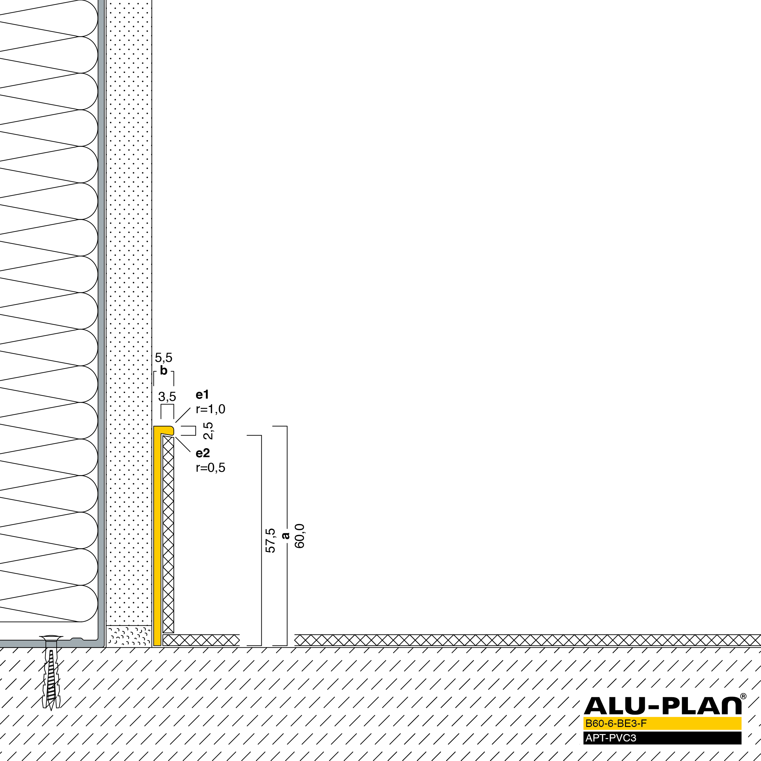 ALU-PLAN® Installation :: B60-6-BE3-F-APT-PVC3