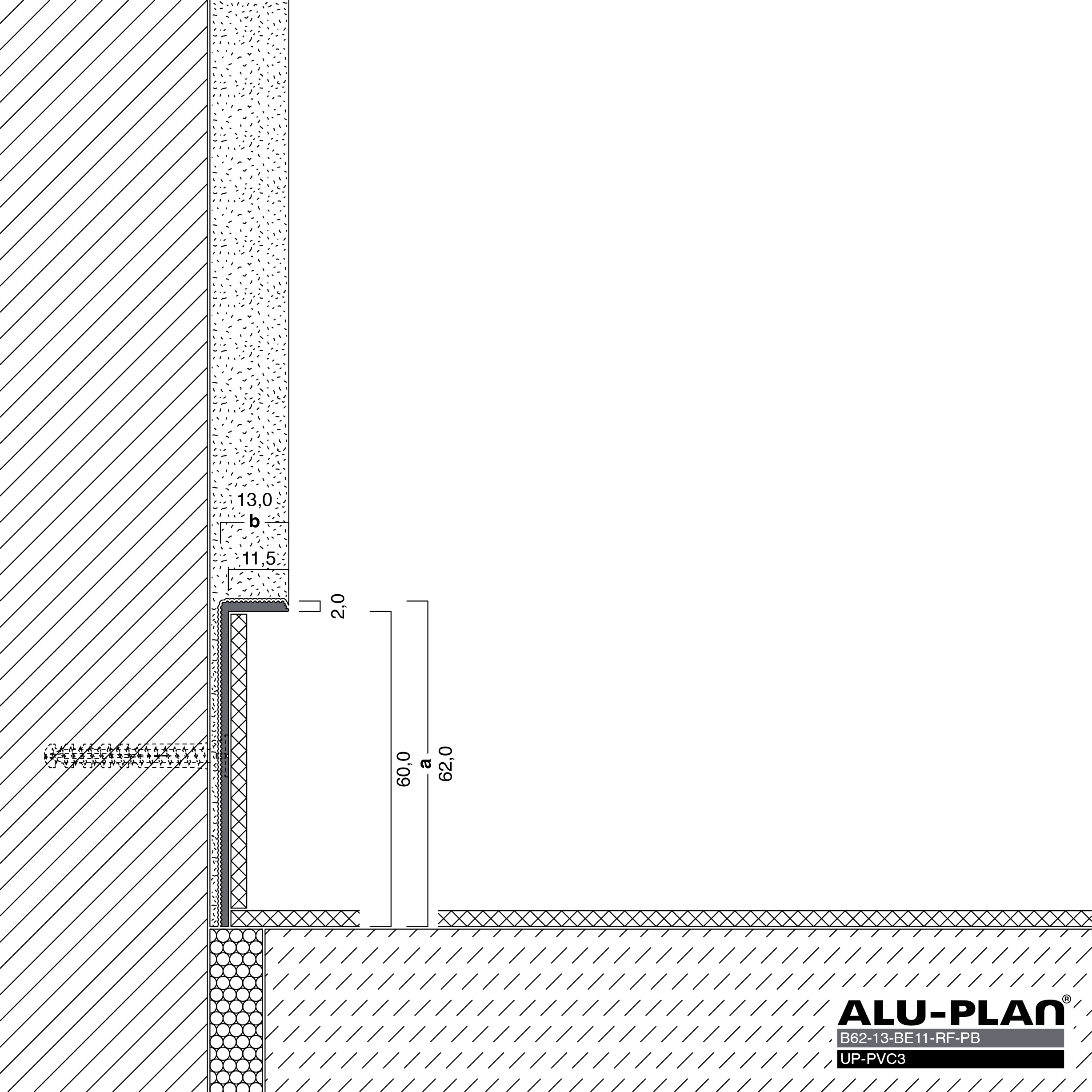 ALU-PLAN® Installation :: B62-13-BE11-RF-PB-UP-PVC3