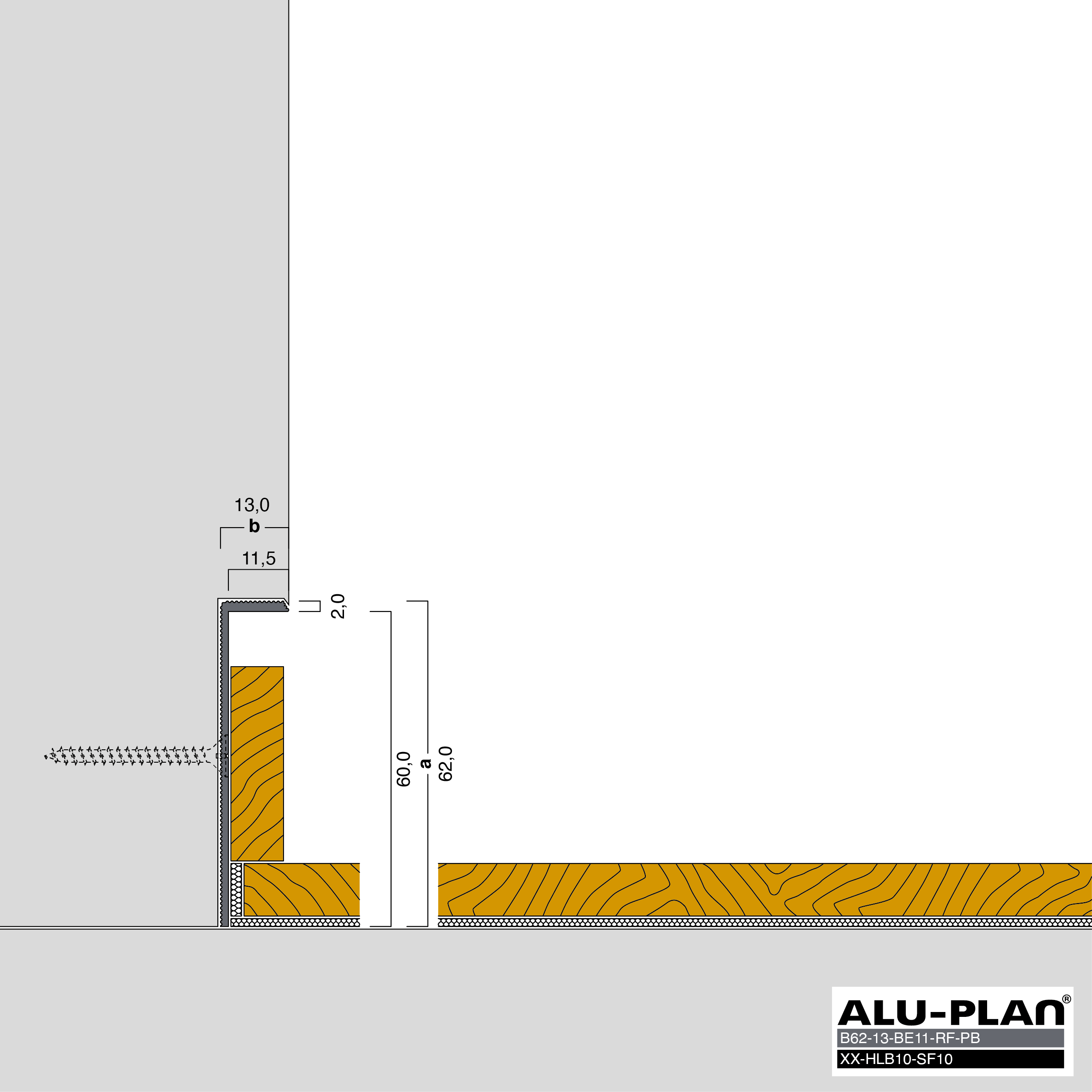 ALU-PLAN® Installation :: B62-13-BE11-RF-PB-XX-HLB10-SF10