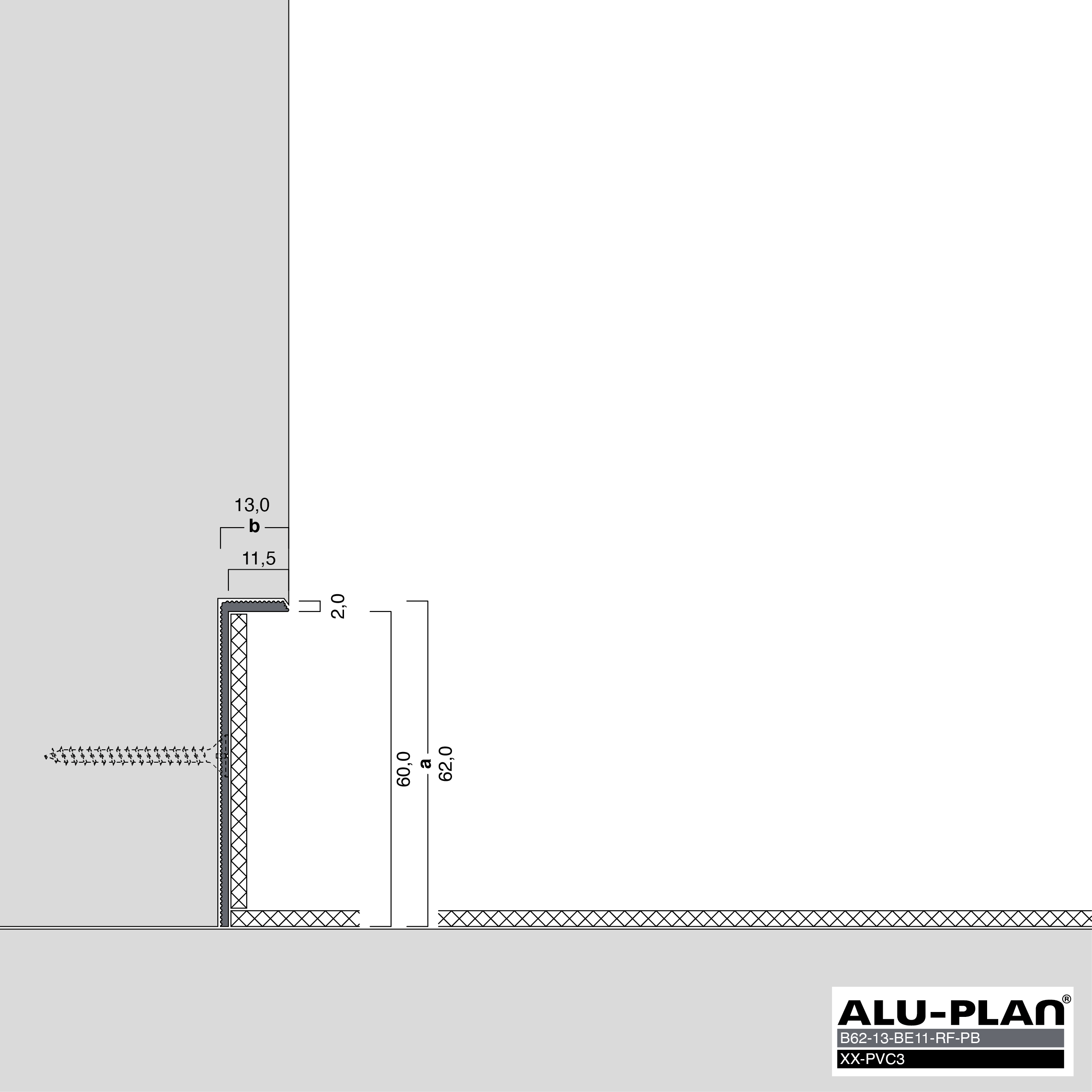 ALU-PLAN® Installation :: B62-13-BE11-RF-PB-XX-PVC3