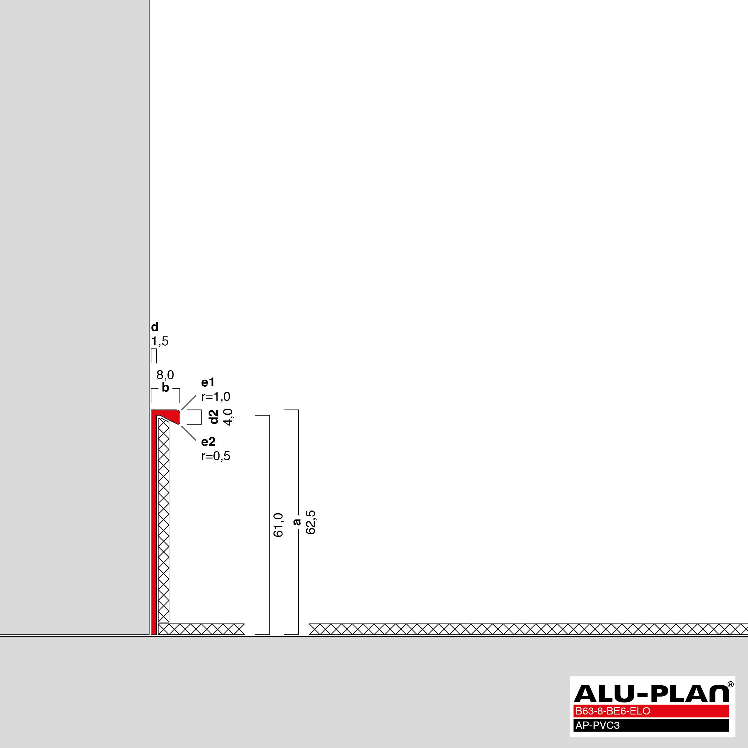 ALU-PLAN® Installation :: B63-8-BE6-ELO-AP-PVC3