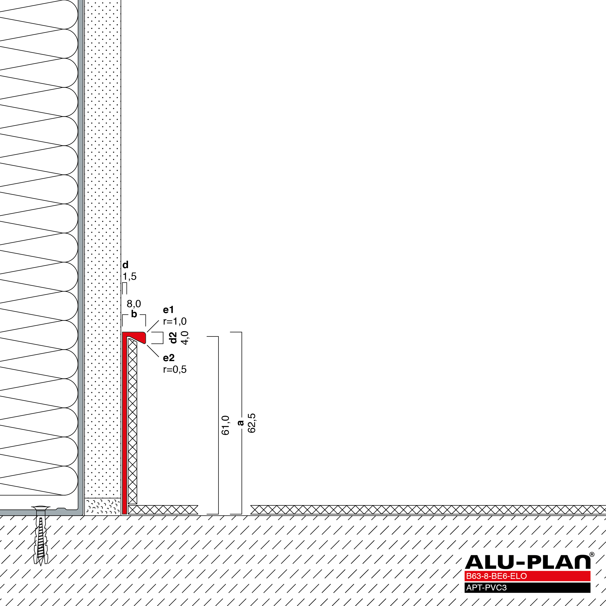 ALU-PLAN® Installation :: B63-8-BE6-ELO-APT-PVC3