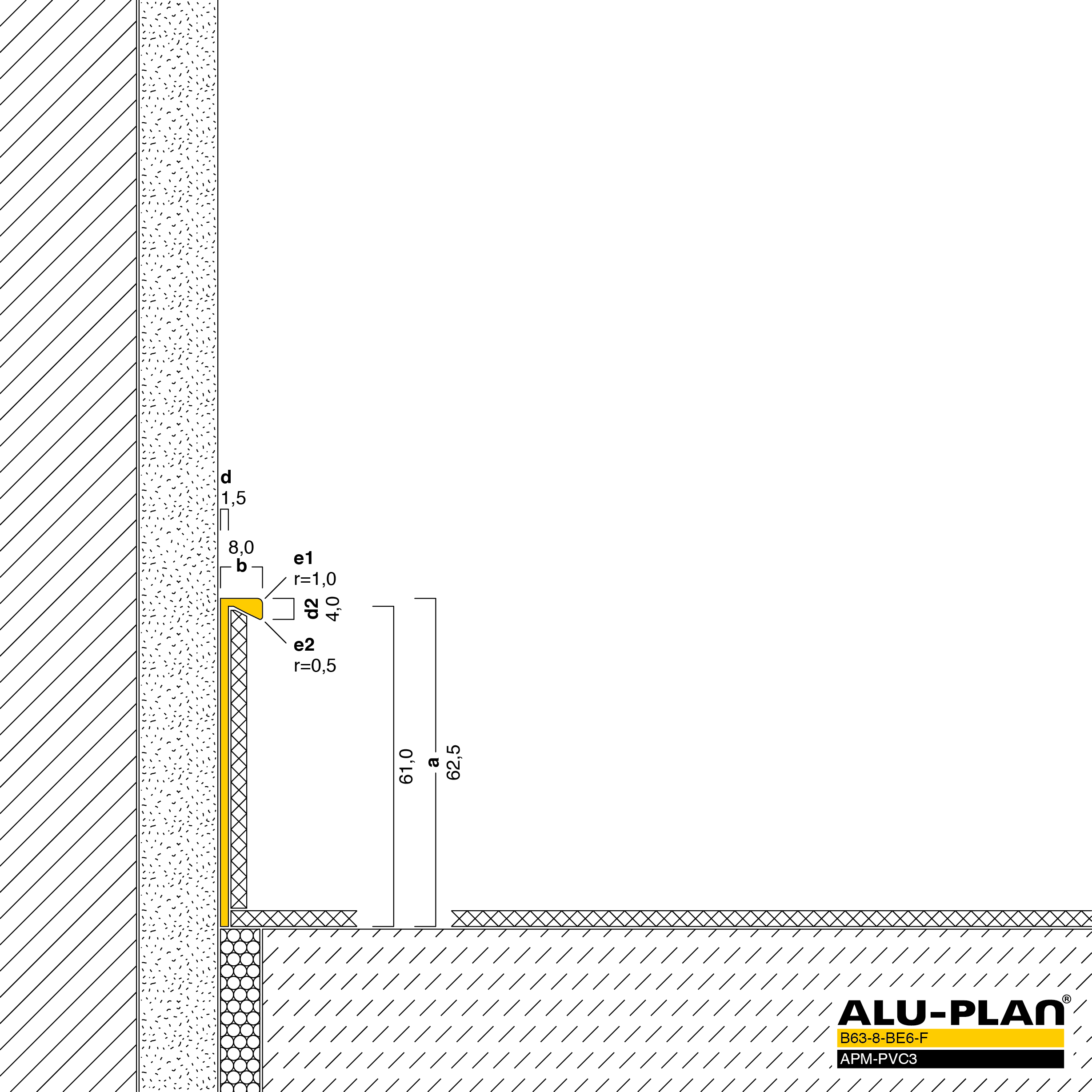 ALU-PLAN® Installation :: B63-8-BE6-F-APM-PVC3