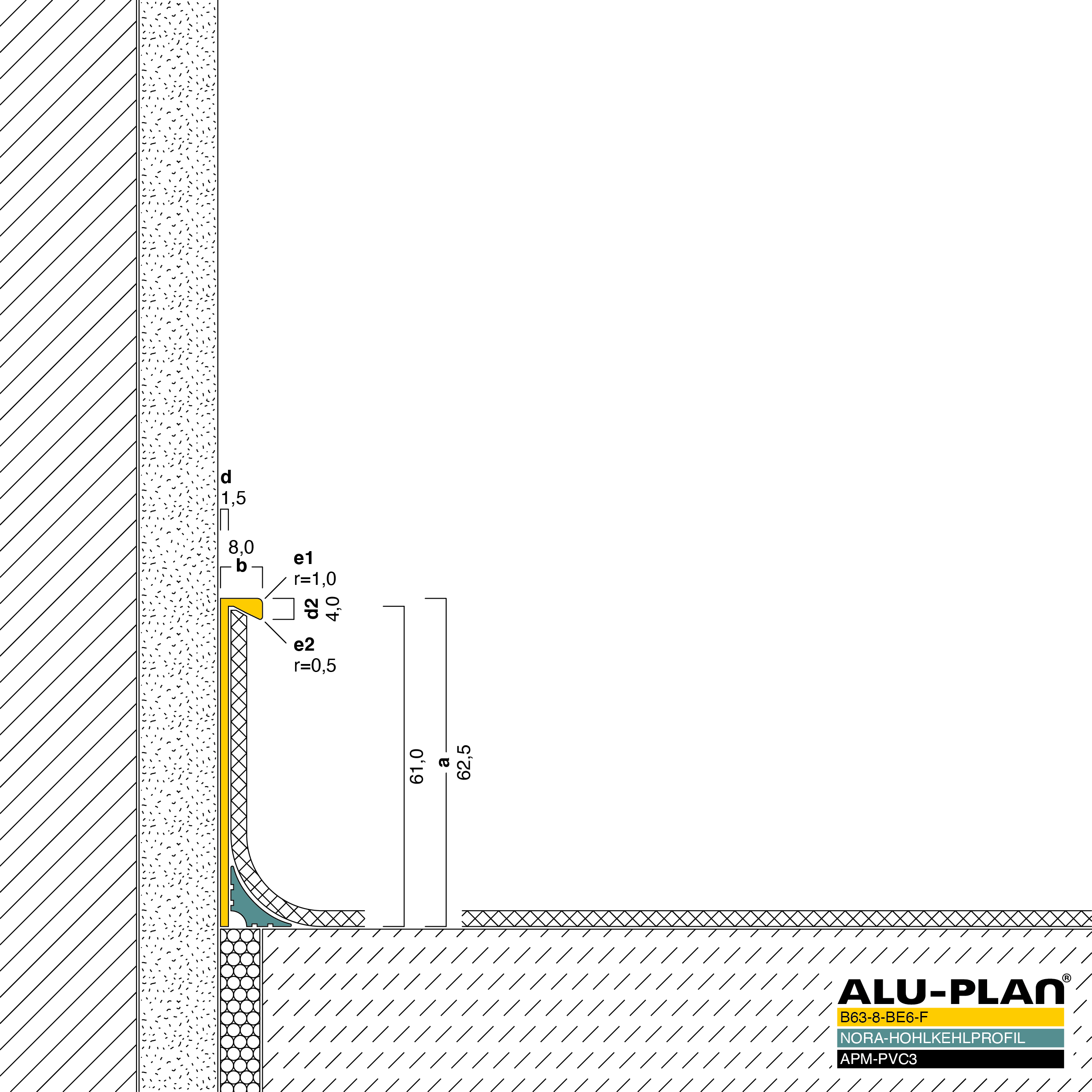 ALU-PLAN® Installation :: B63-8-BE6-F-APM-PVC3-NORA