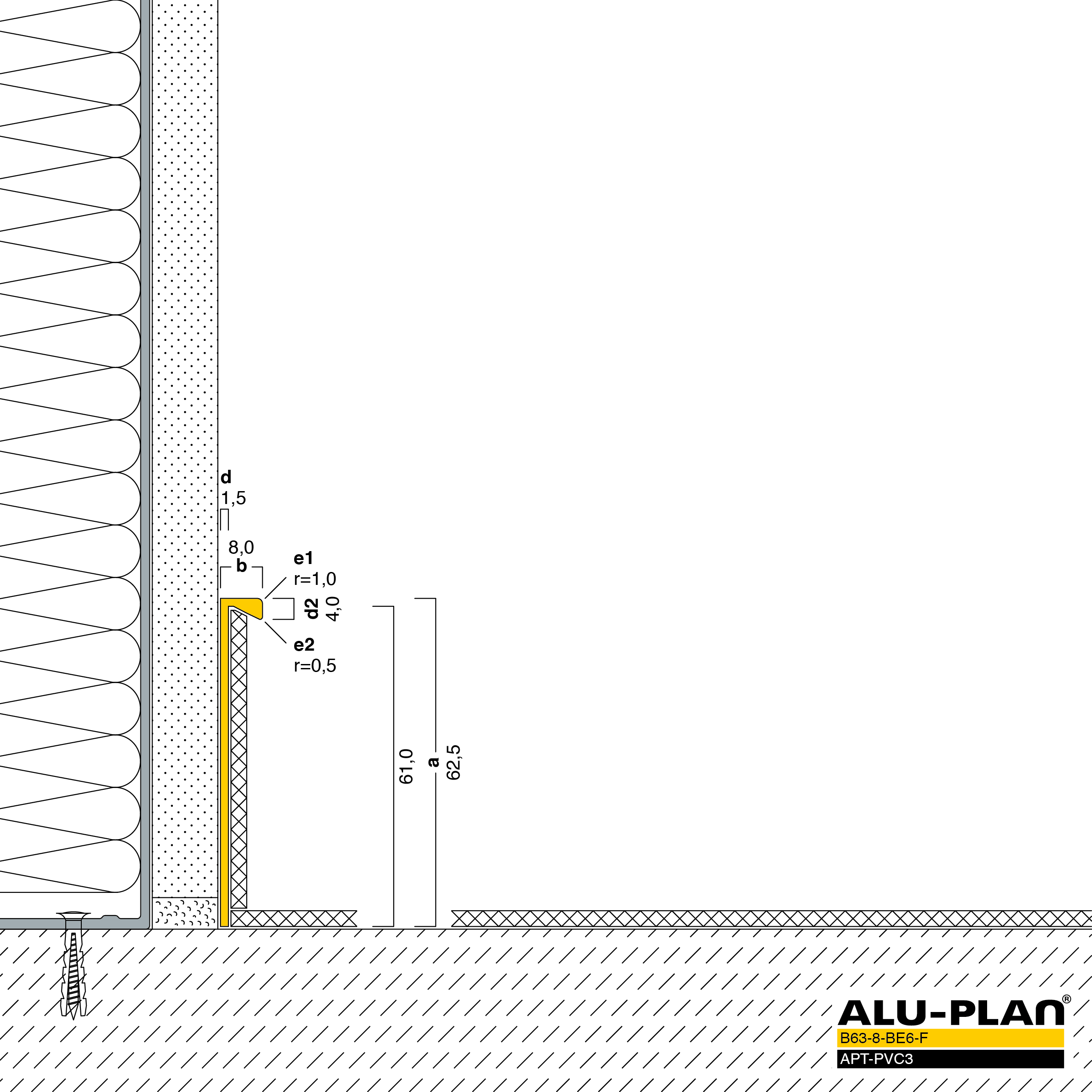 ALU-PLAN® Installation :: B63-8-BE6-F-APT-PVC3