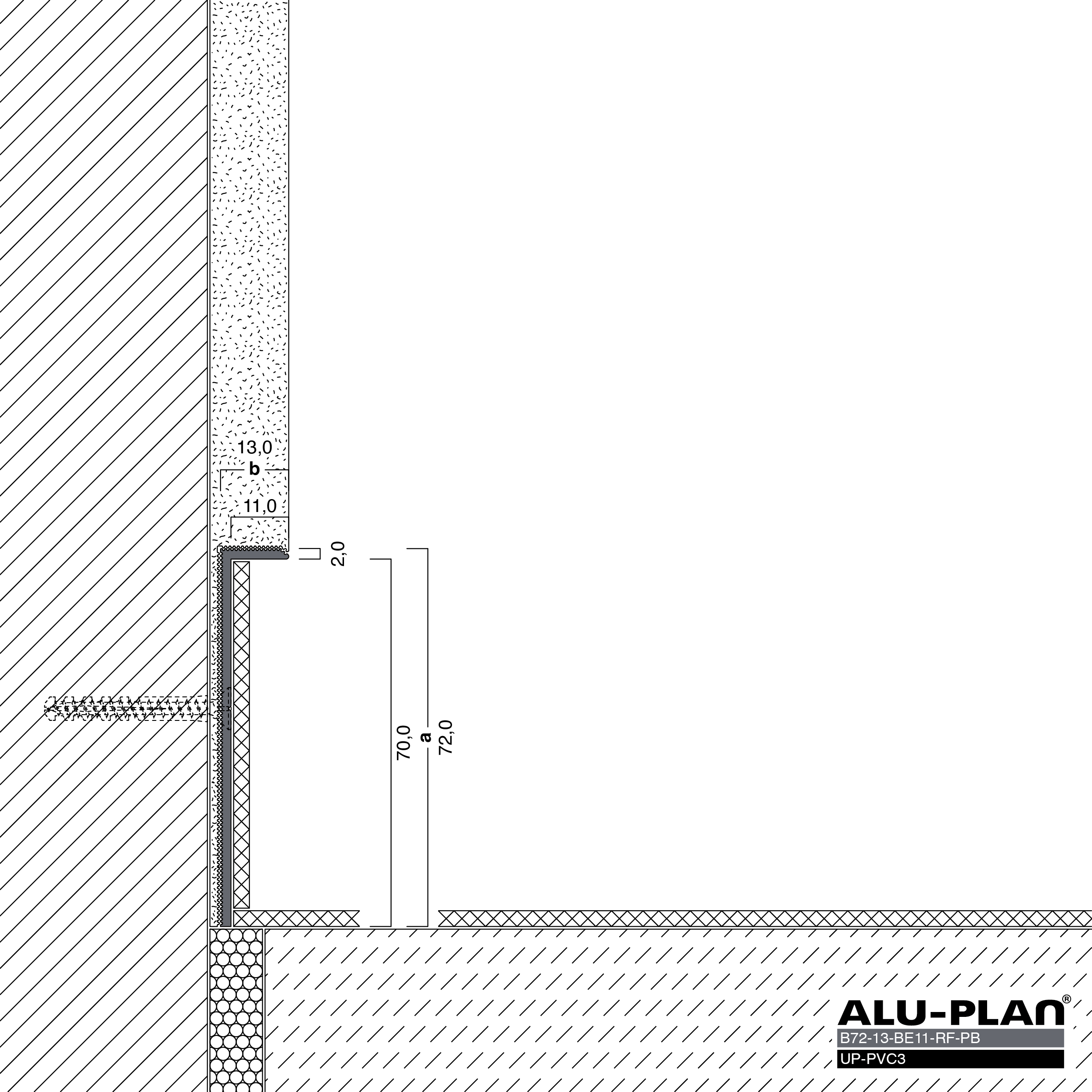 ALU-PLAN® Installation :: B72-13-BE11-RF-PB-UP-PVC3