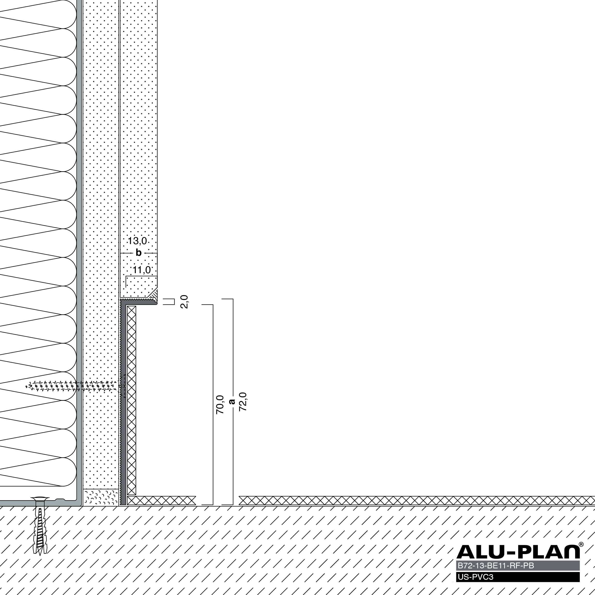 ALU-PLAN® Installation :: B72-13-BE11-RF-PB-US-PVC3